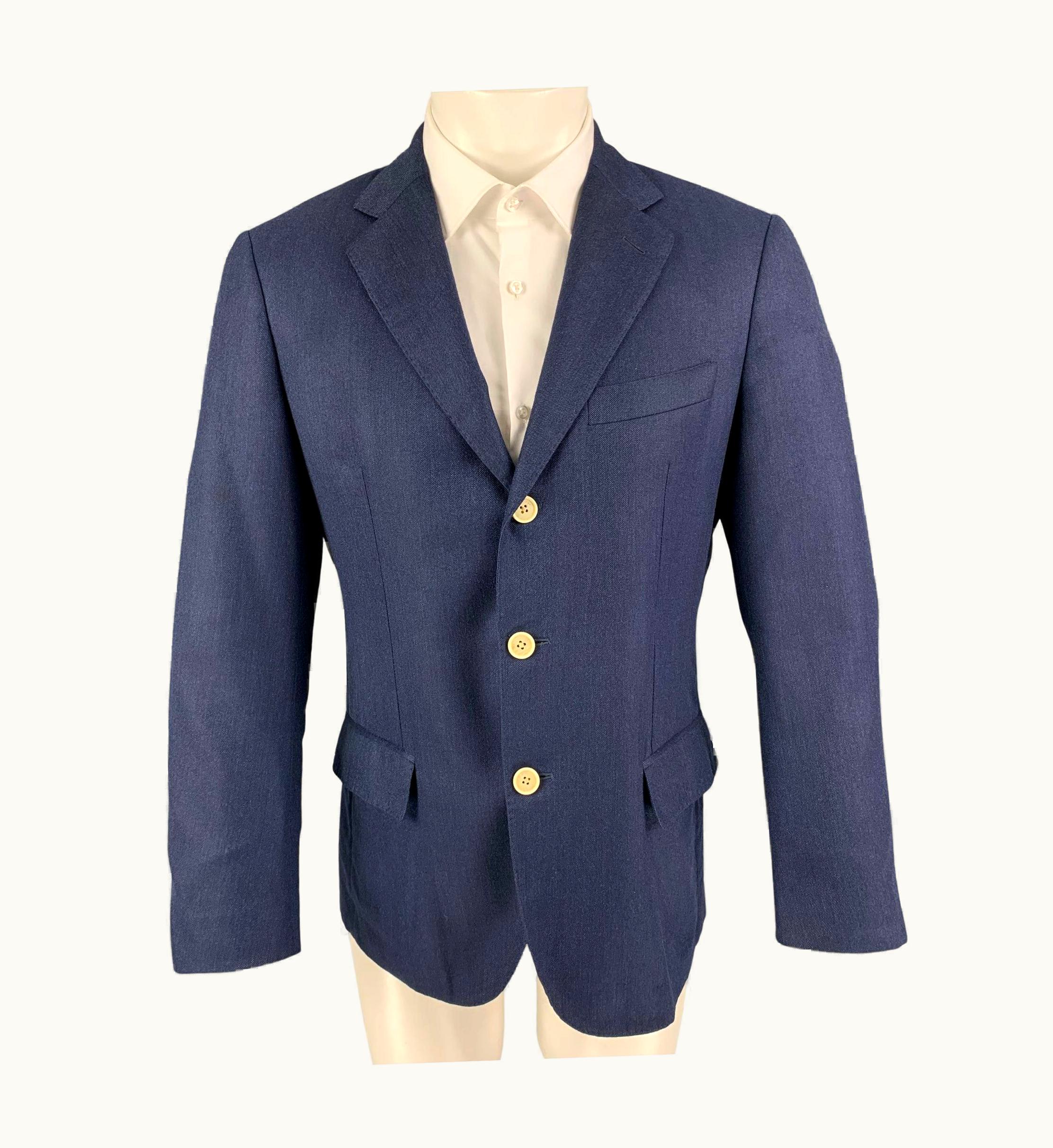 Loro Piana Loro Piana Blue Cashmere Single Breasted Sport Coat