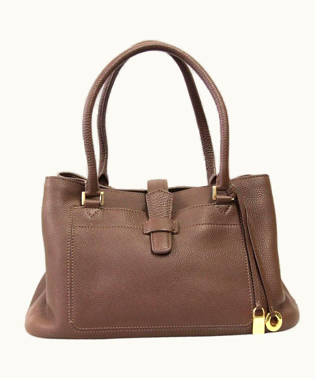 Loro Piana 2000s Loro Piana Brown Leather Bag