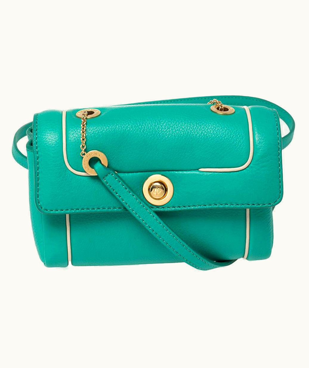 Loro Piana Loro Piana Green Leather Crossbody Bag