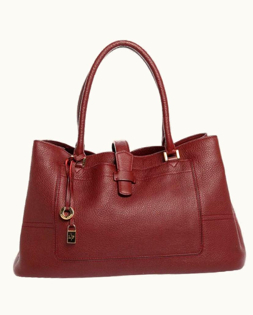 Loro Piana Loro Piana Burgundy Leather Large Odessa Bellevue Tote