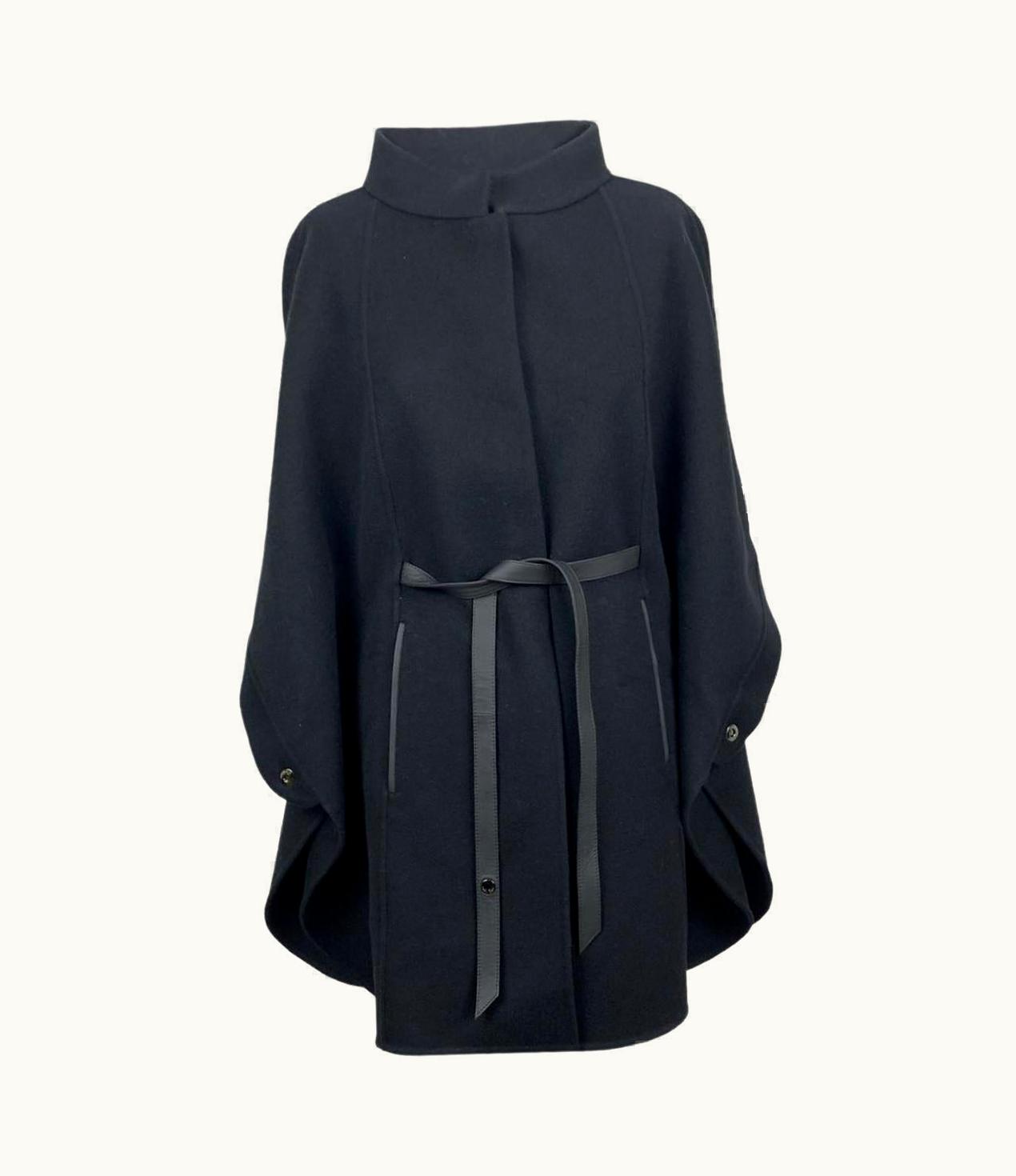 Loro Piana Loro Piana Black Cashmere Salzburg Cape Jacket One Size