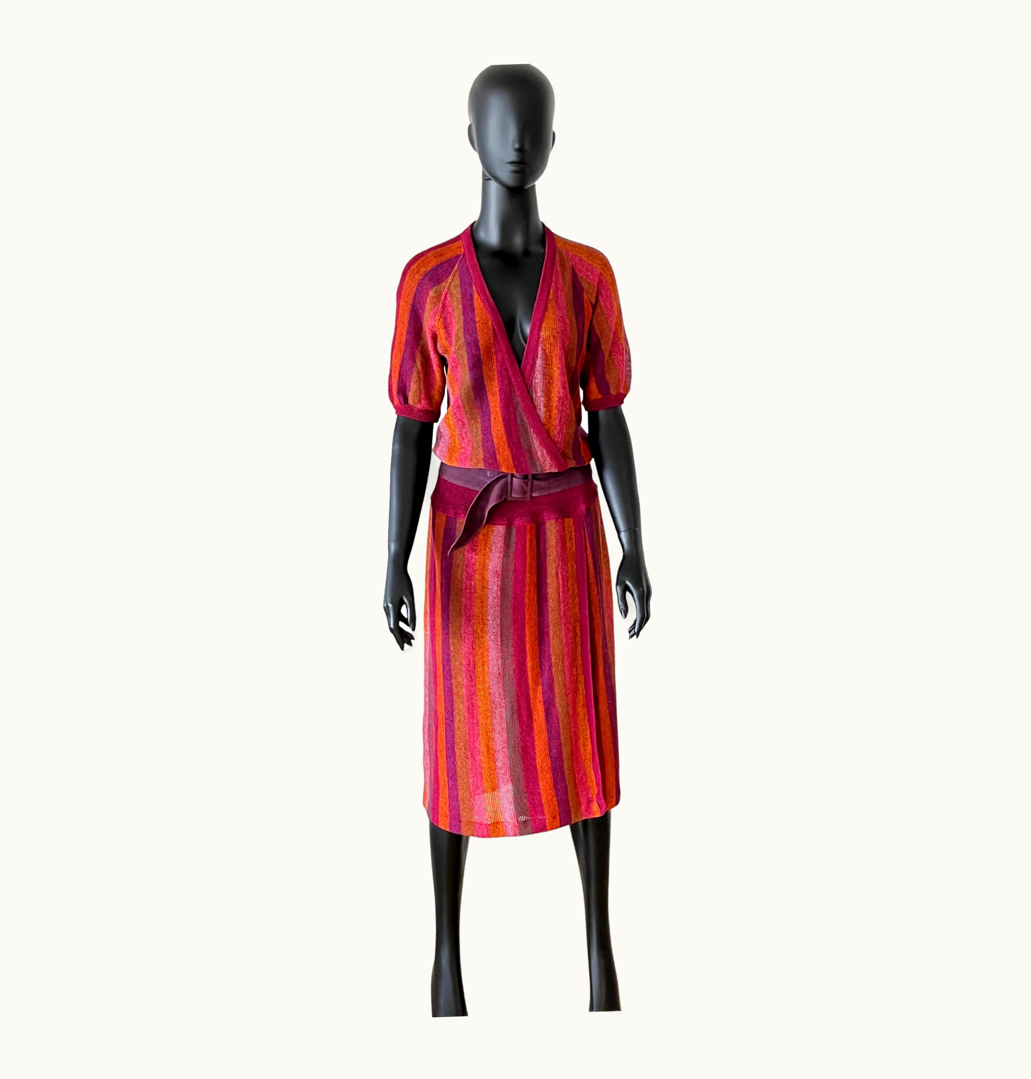 Missoni Beautiful Vintage Missoni Silk Striped Dress
