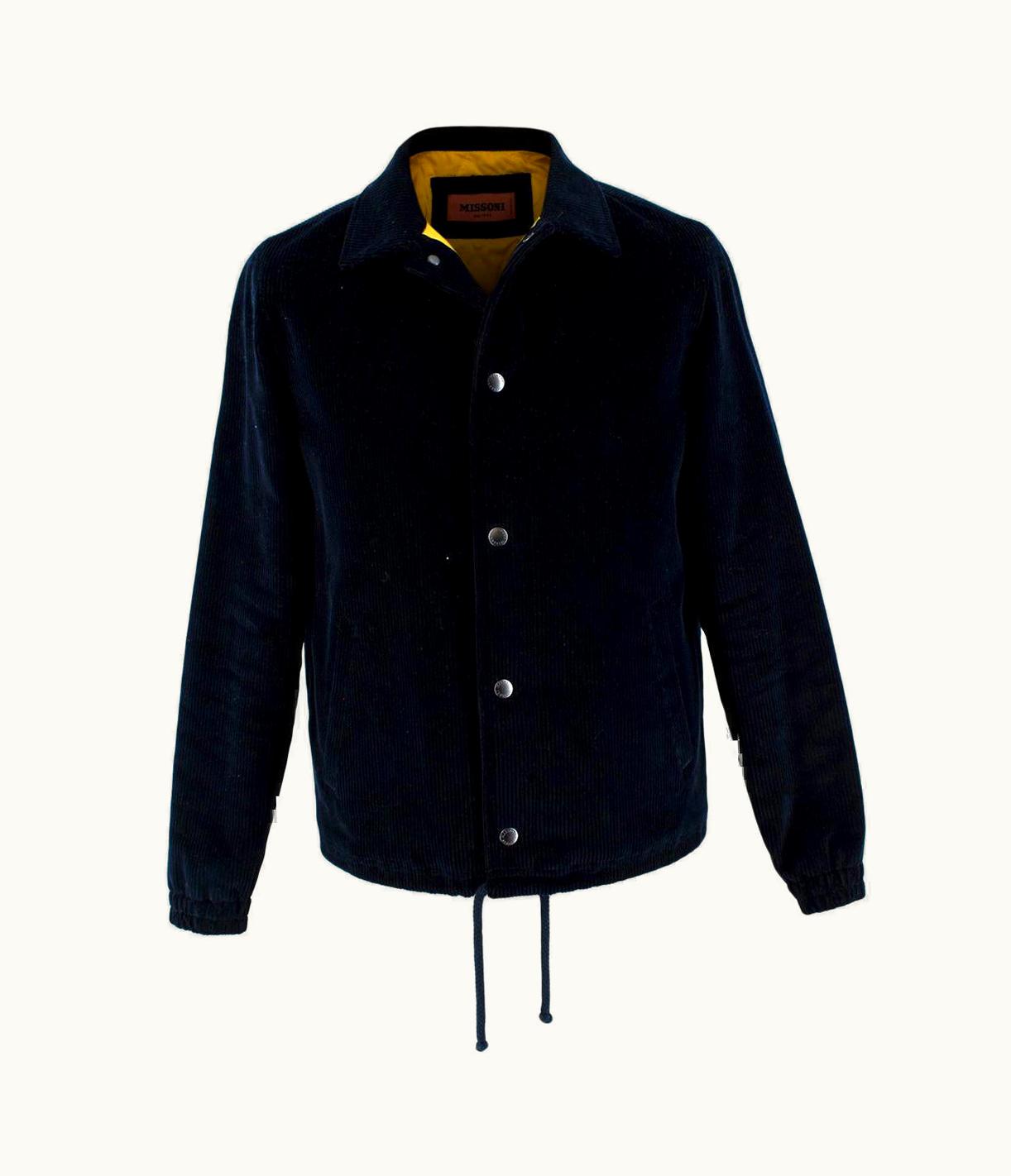 Missoni Missoni Embroidered Navy Cord Jacket