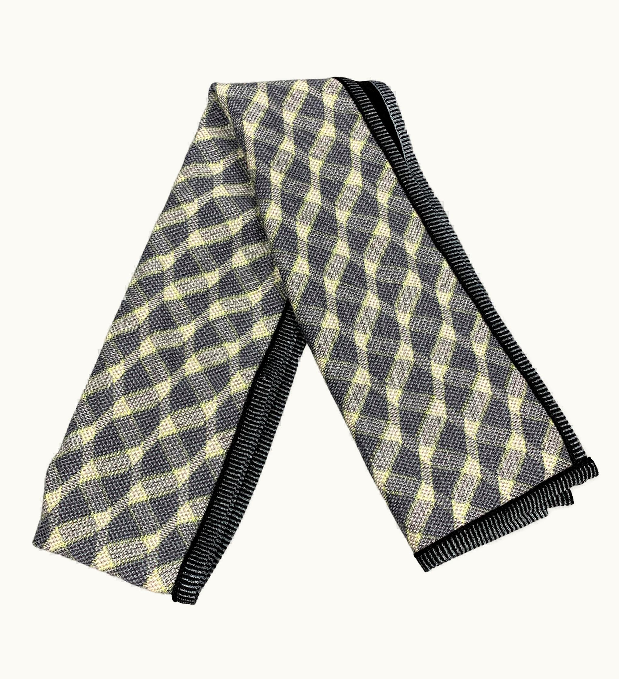 Missoni Missoni Grey & Black Ombre Rayon Blend Scarf