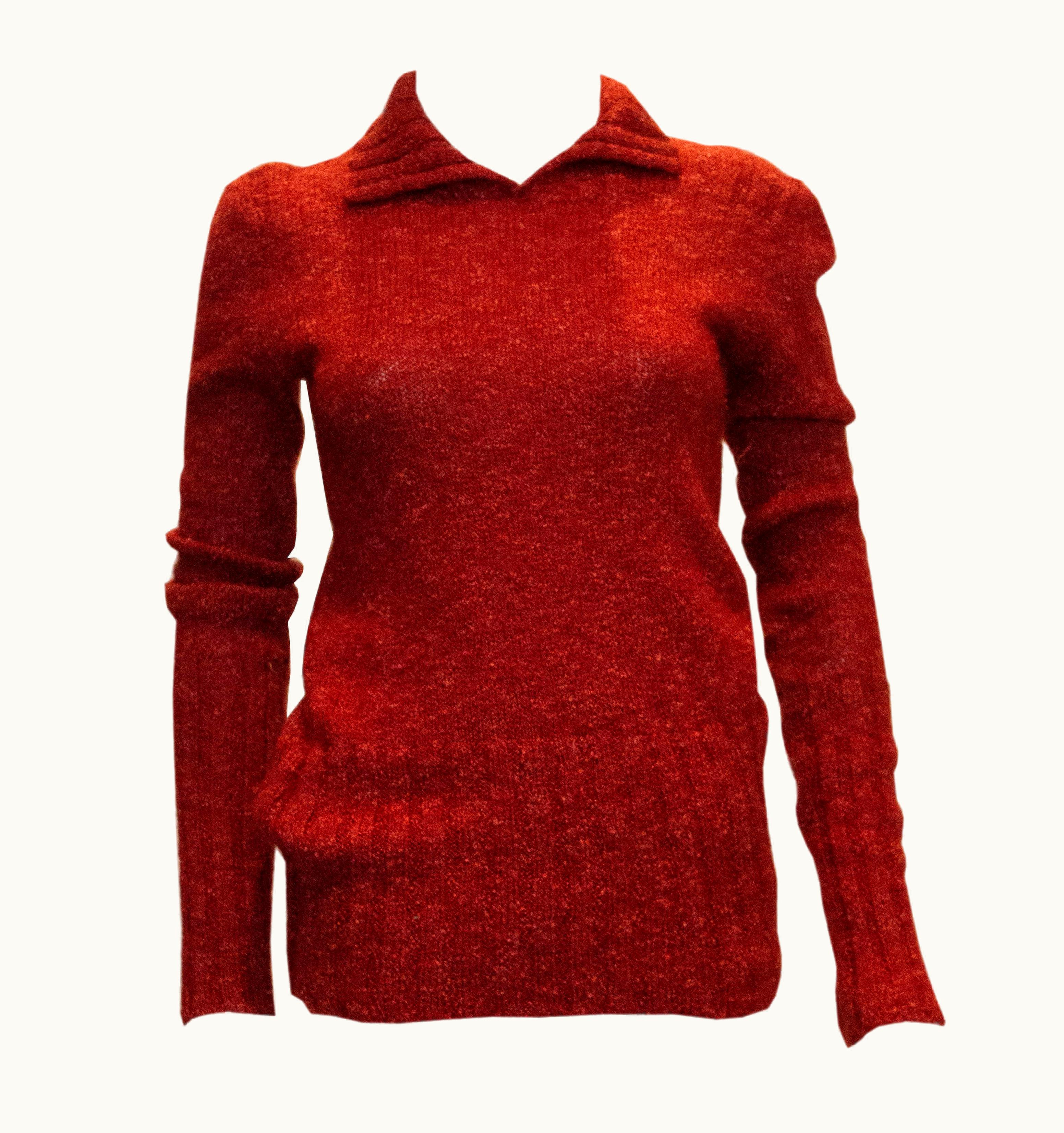 Missoni Vintage Missoni Brown Label Rust Red Wool Jumper