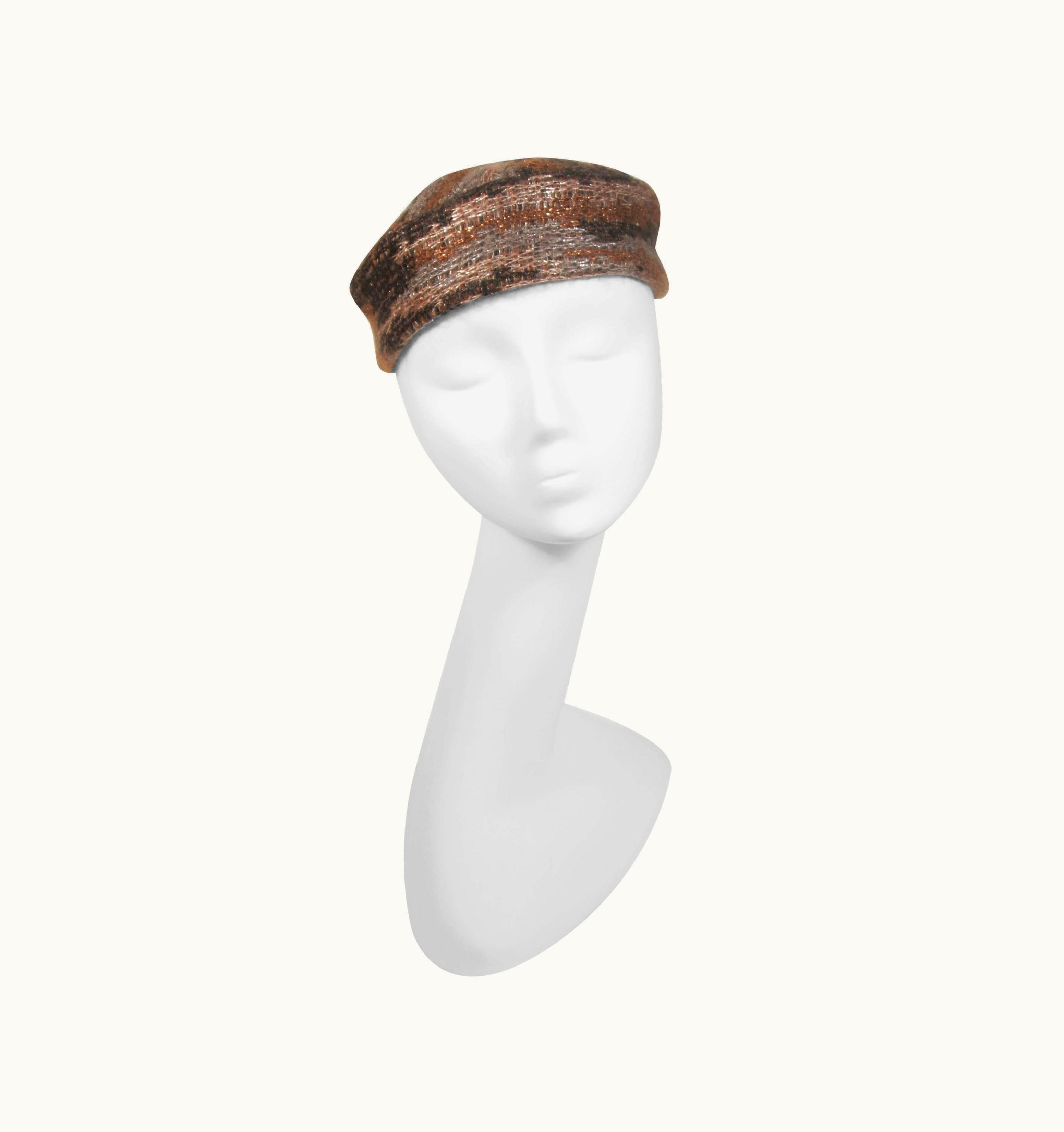 Missoni Missoni Brown Multi Color Bronze Mohair Blend Hat