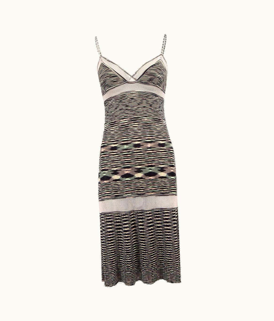 Missoni Missoni Women' Striped Strap Knit Knee Length Dress