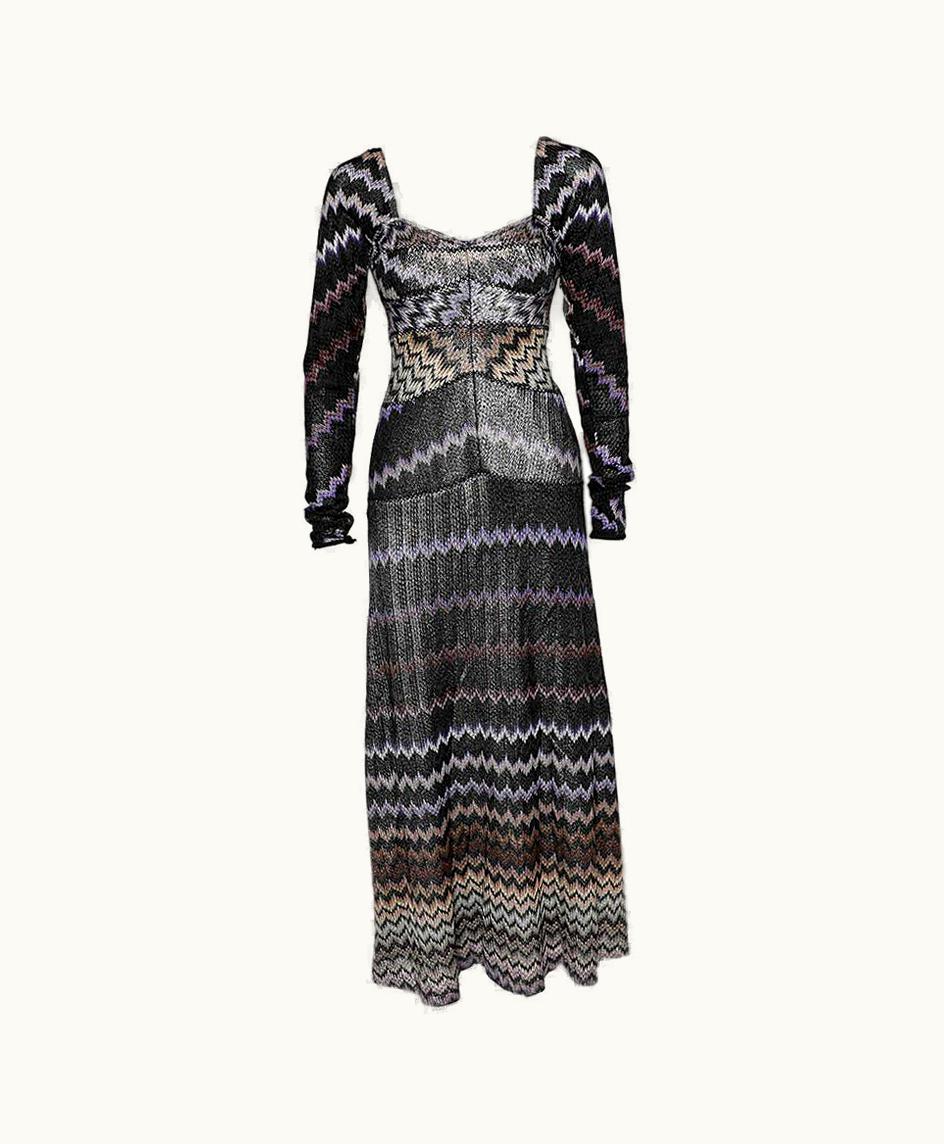 Missoni Missoni Multicolor Patterned Lurex Knit Maxi Dress