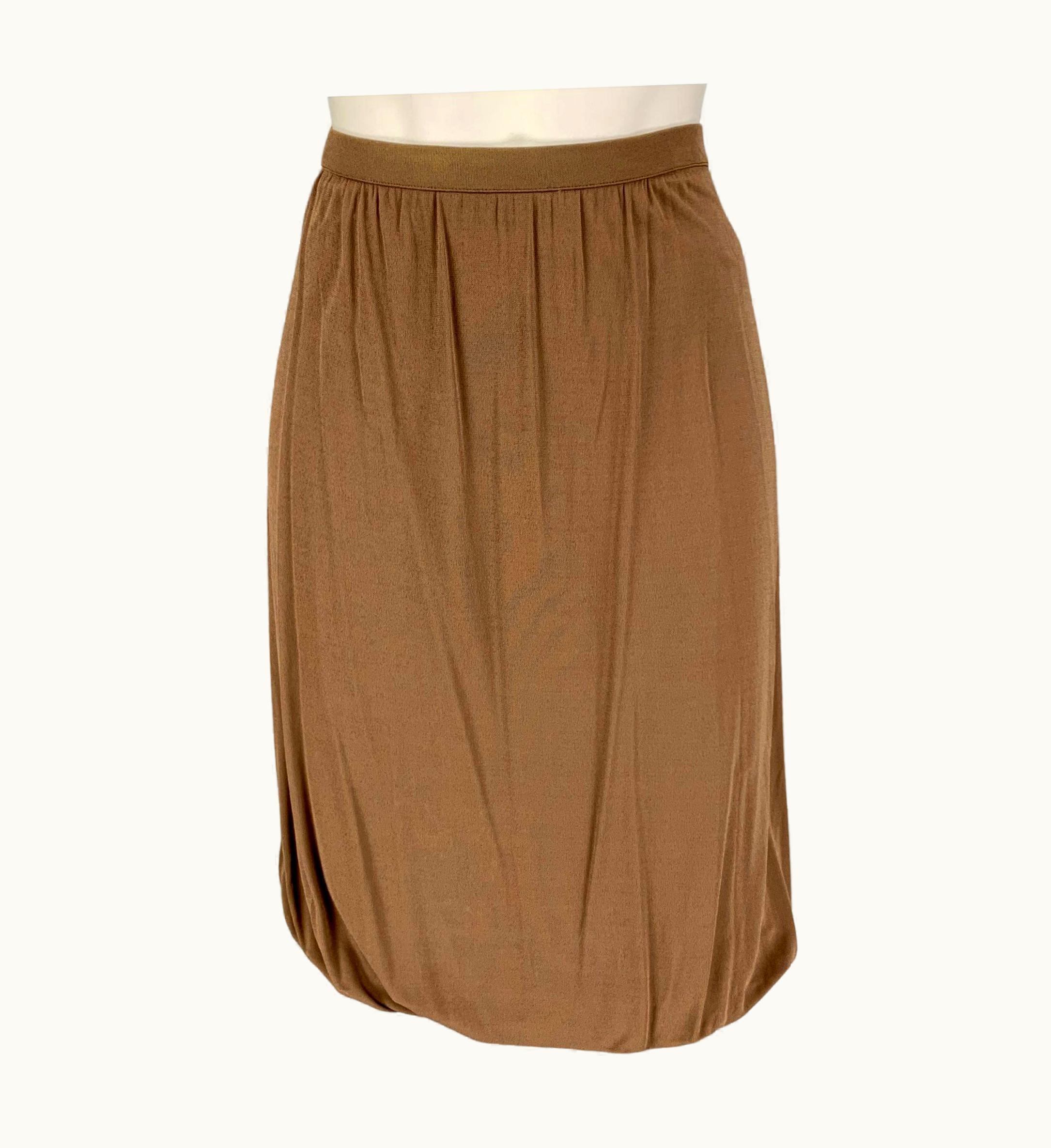Missoni Missoni Taupe Rayon Bubble Hem Skirt