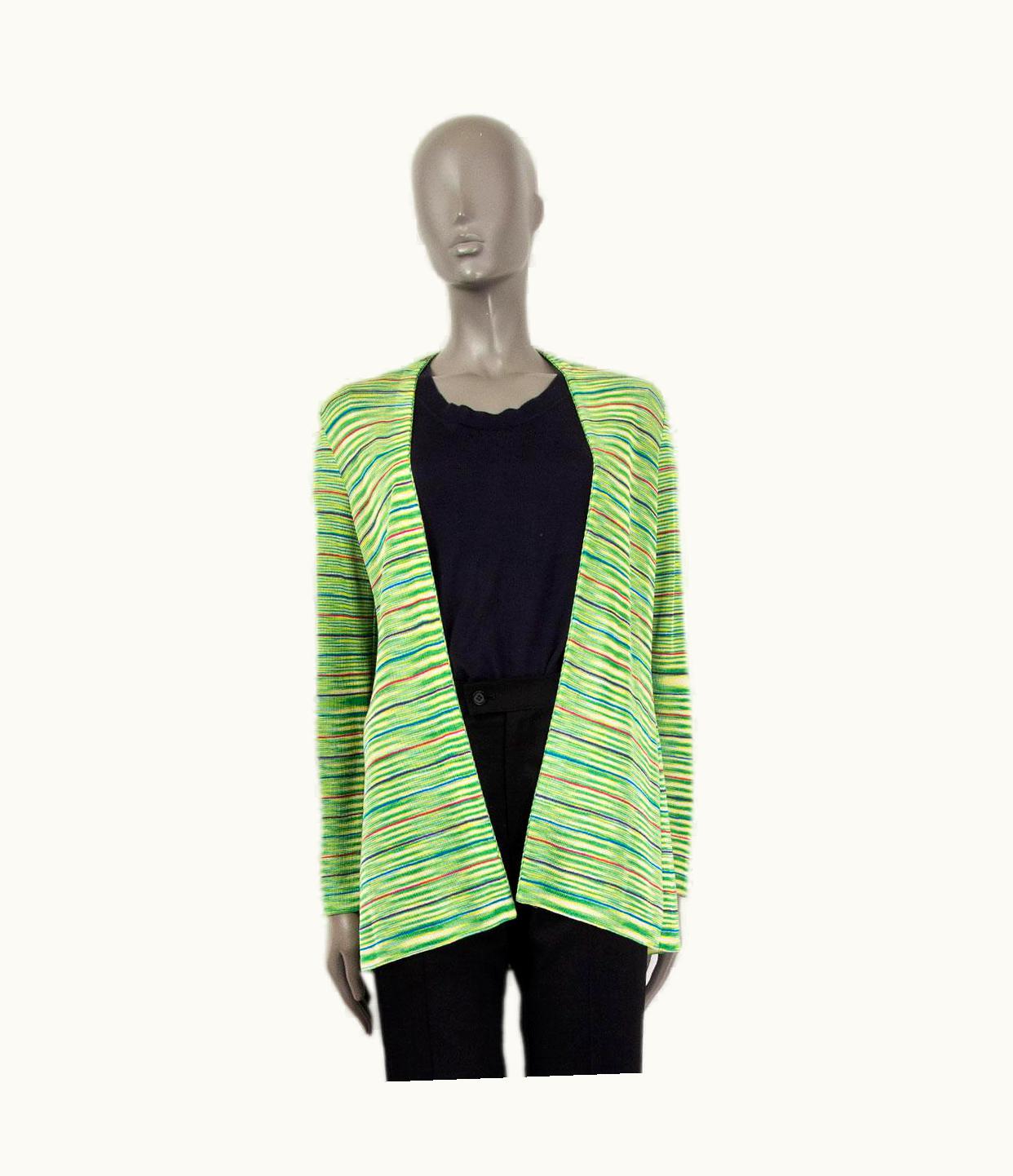 Missoni Missoni Green Viscose Open Cardigan Sweater