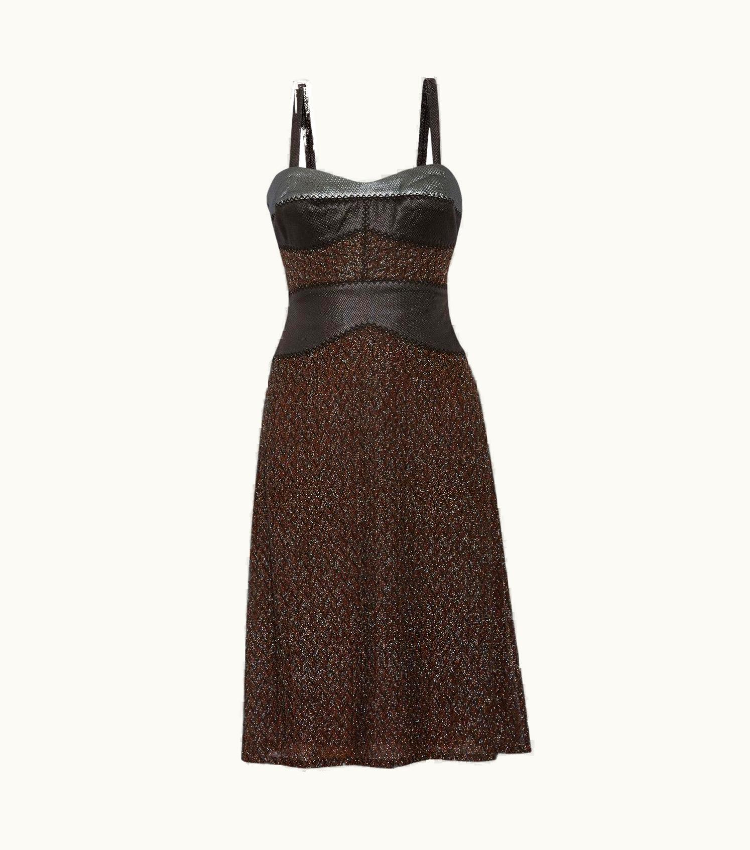 Missoni Missoni Metallic Lurex Crochet Knit Bodycon Fitted Dress