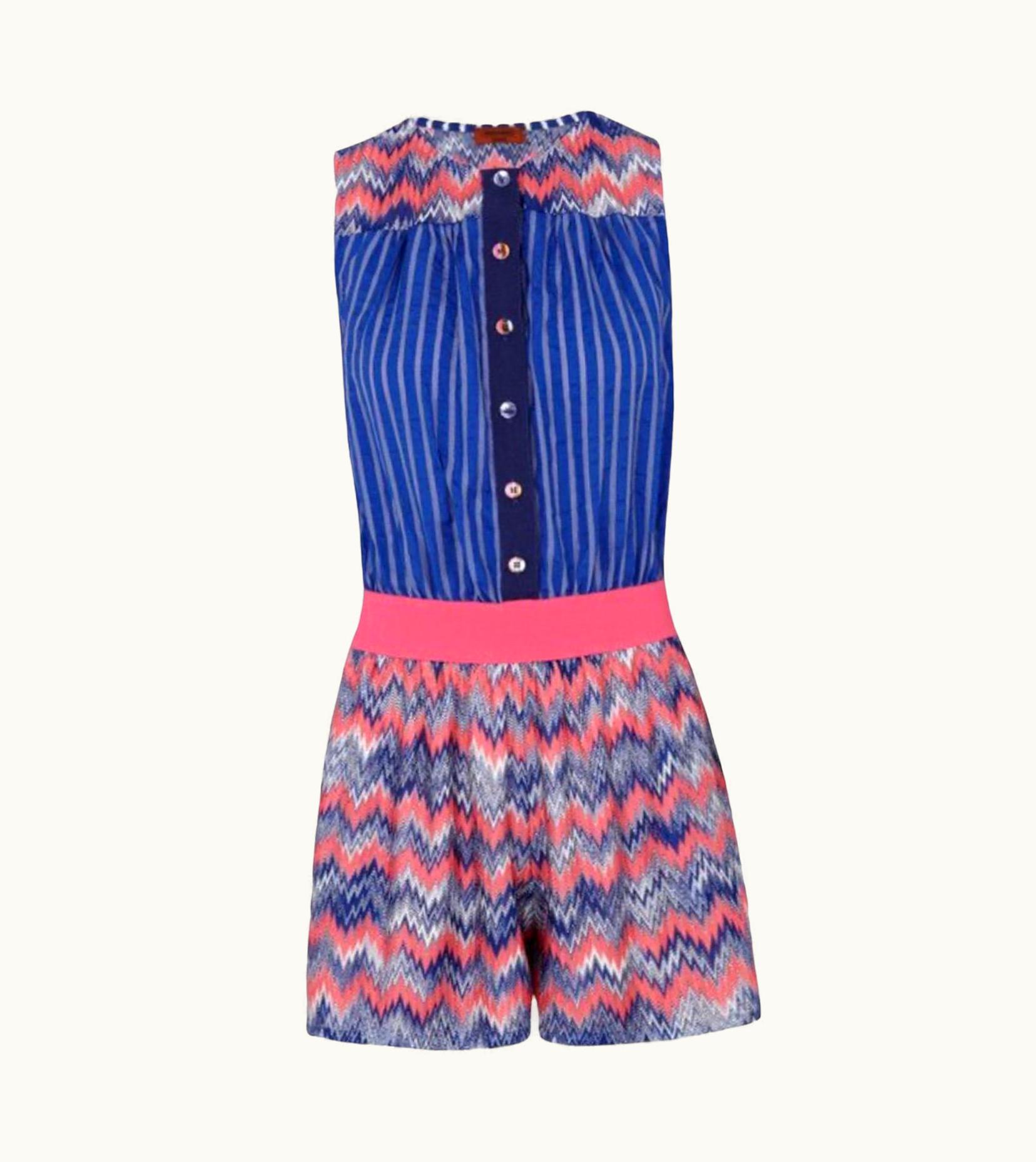 Missoni Missoni Crochet Knit & Silk Jumpsuit Playsuit Romper Overall UZ0615314