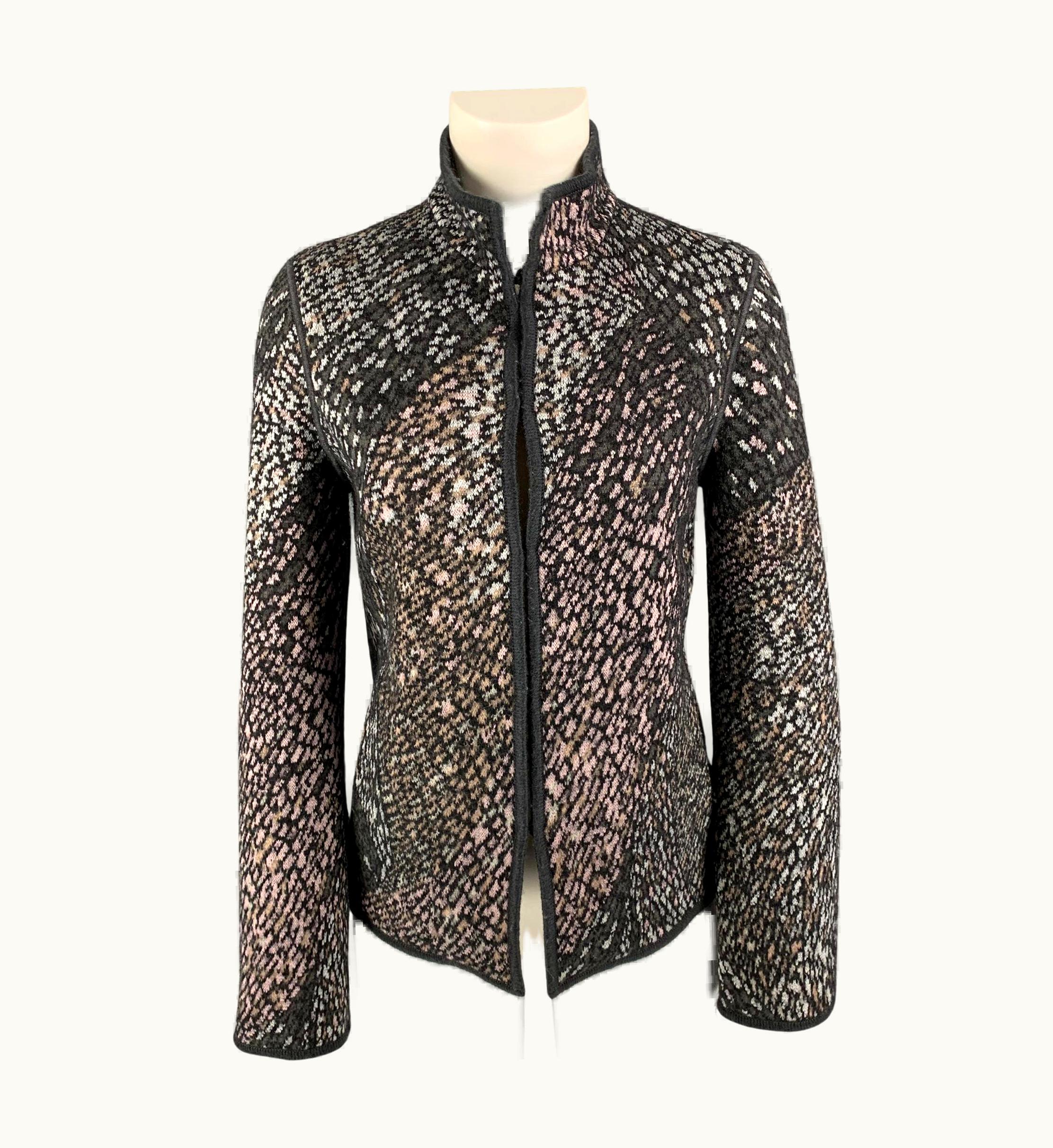 Missoni Missoni Charcoal & Silver Knitted Wool Blend Jacket