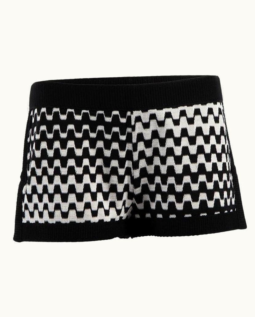 Missoni Missoni Women' Black & White Patterned Hotpant Shorts