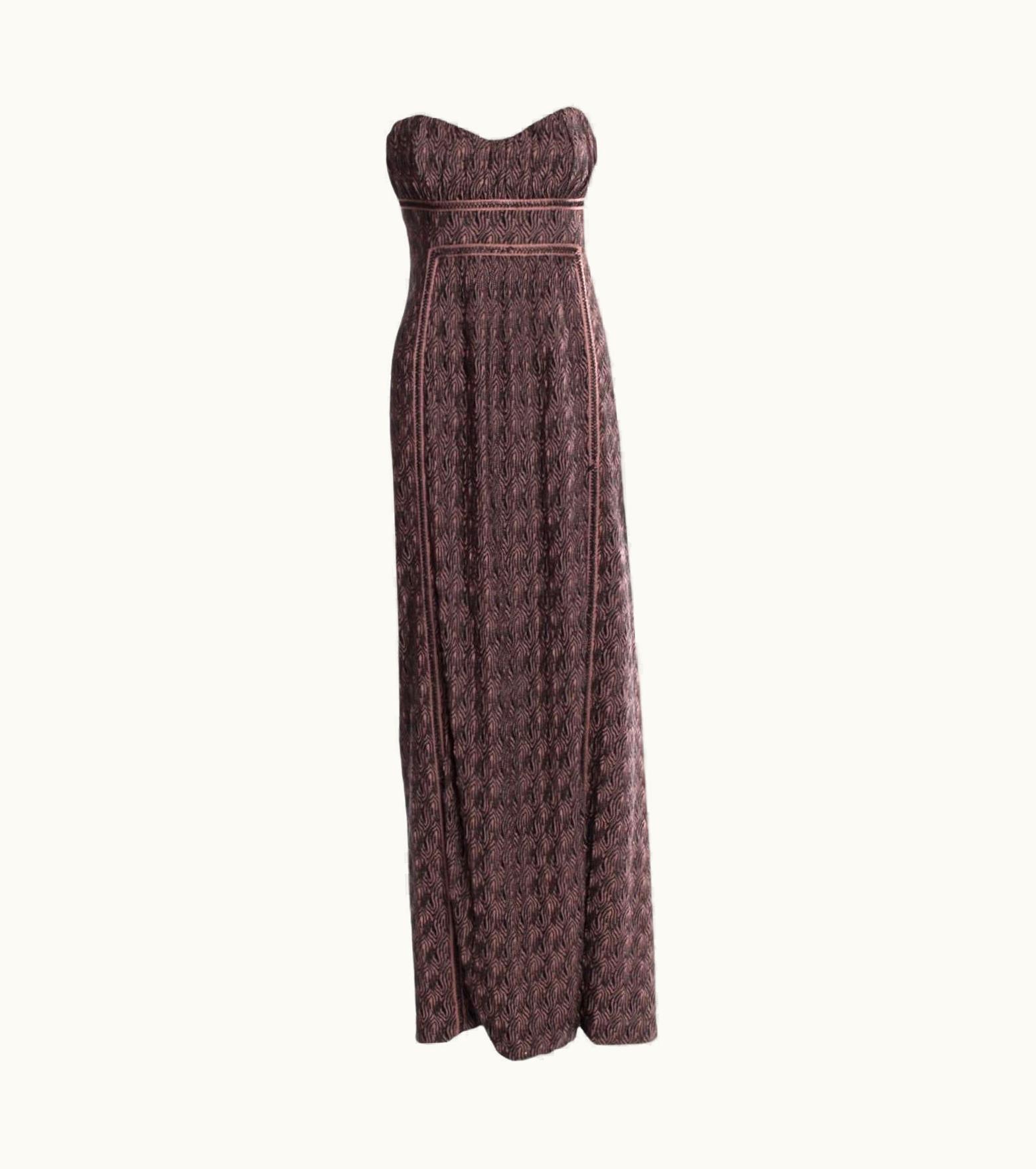 Missoni Unworn Missoni Signature Crochet Knit Evening Gown Maxi Dress
