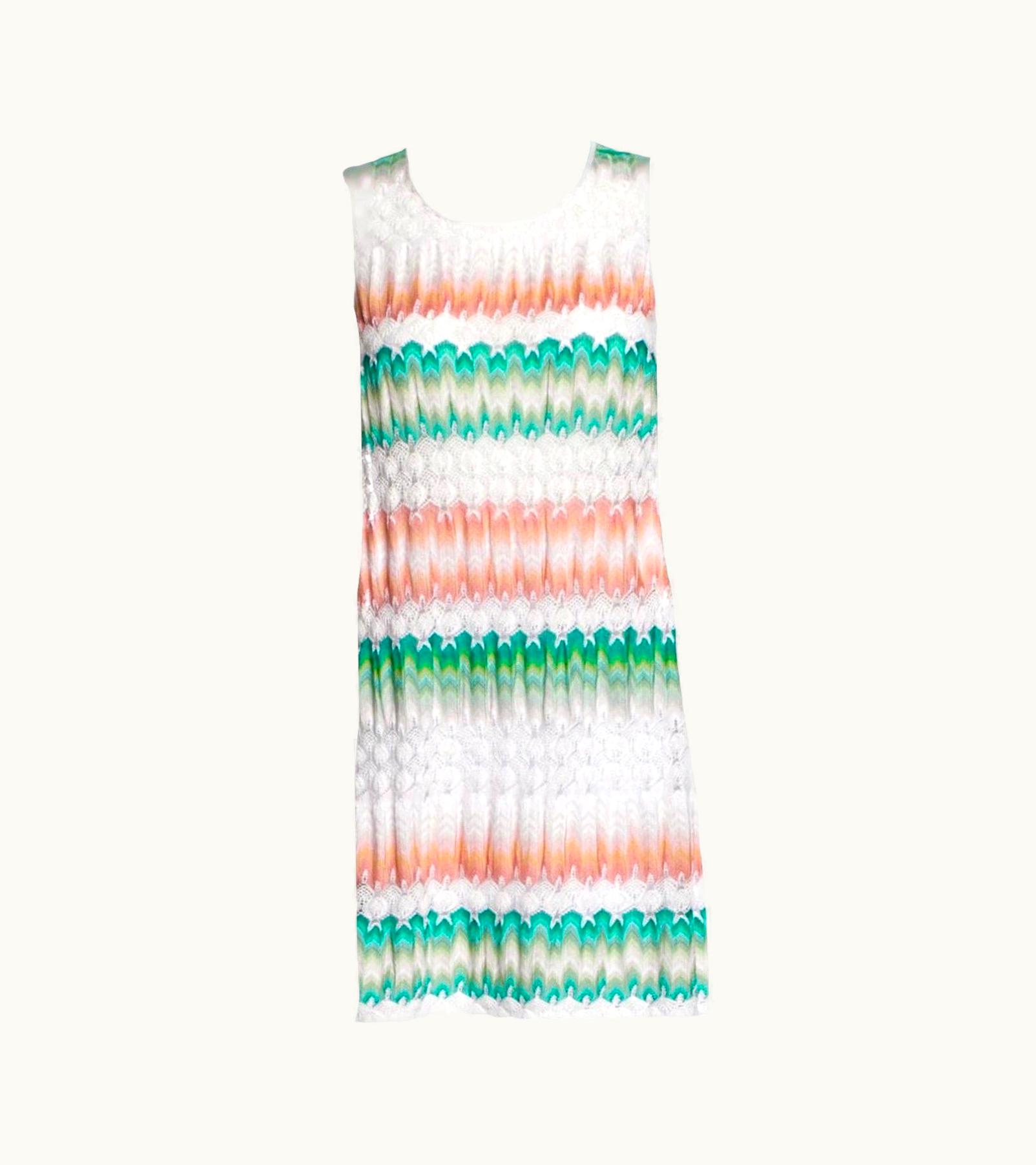 Missoni Missoni Multicolor Signature Chevron Zigzag Knit Tunic Top Mini Dress