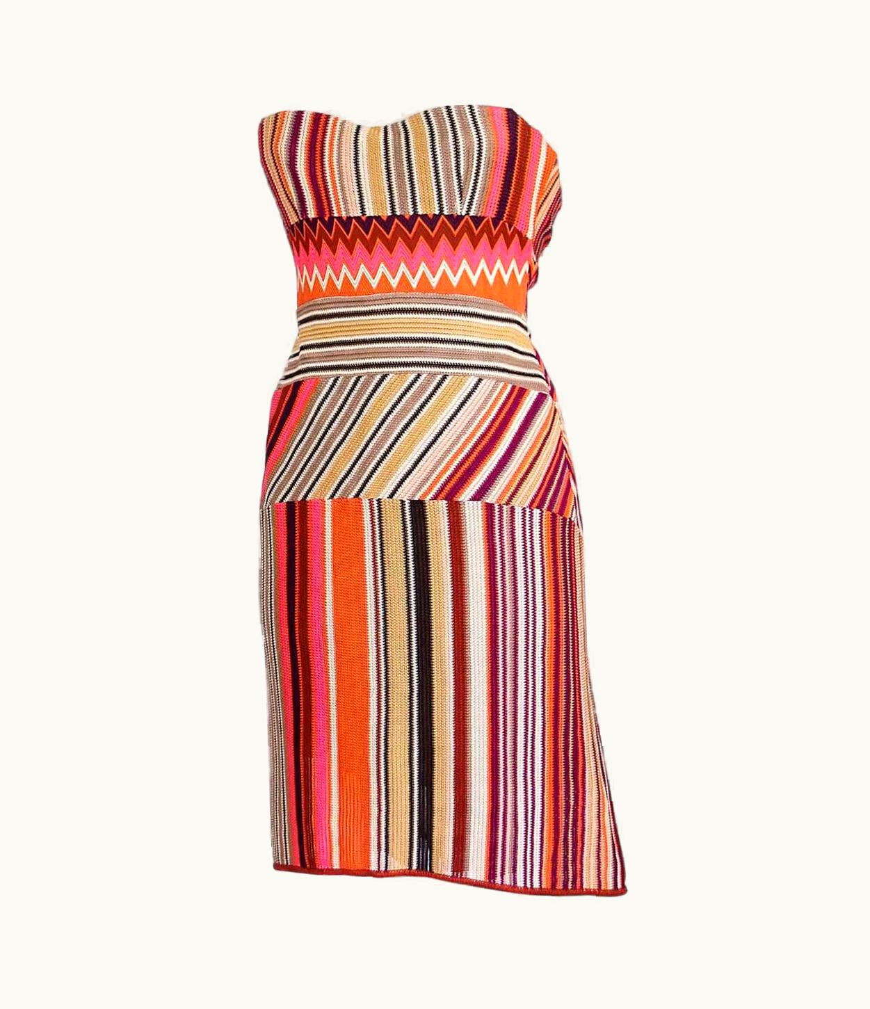 Missoni Missoni Dress Strapless Stunning Knit Rear Fishtail 42 S/S 6 New