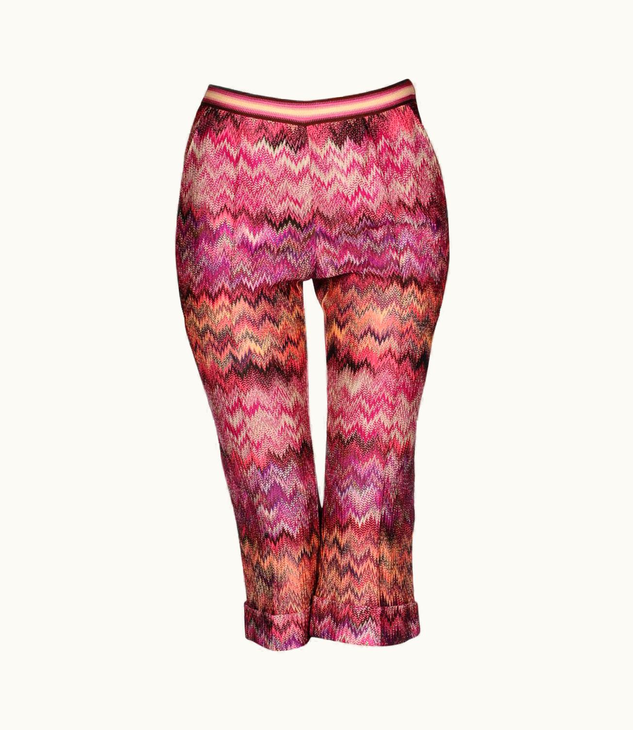 Missoni Missoni Cropped Zigzag Knit Cropped Capri Pants Trousers UZ0615354