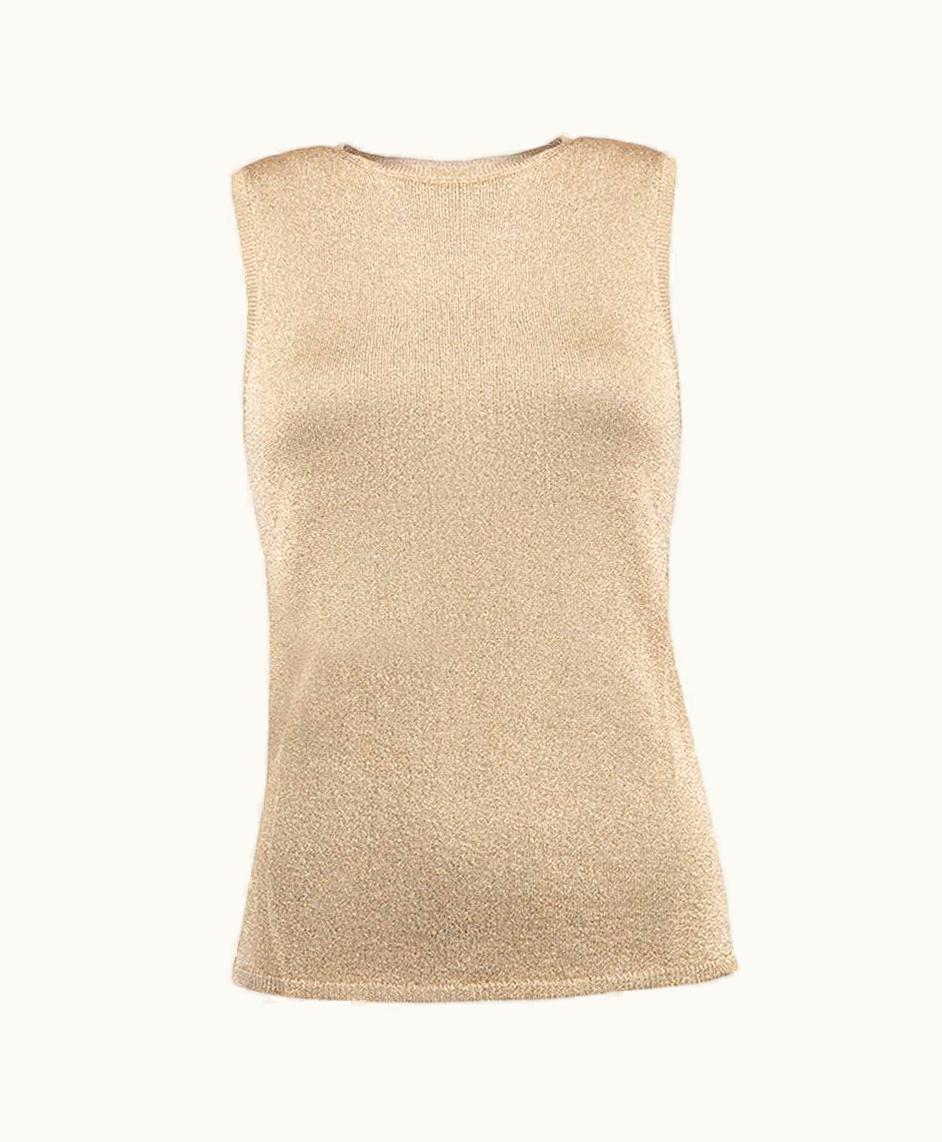 Missoni Missoni Women' Gold Metallic Thin Knit Tank Top