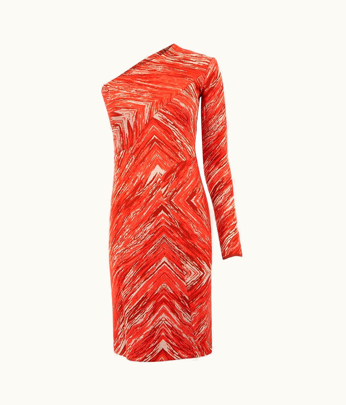 Missoni Missoni Women' Red One Shoulder Bodycon Knit Dress