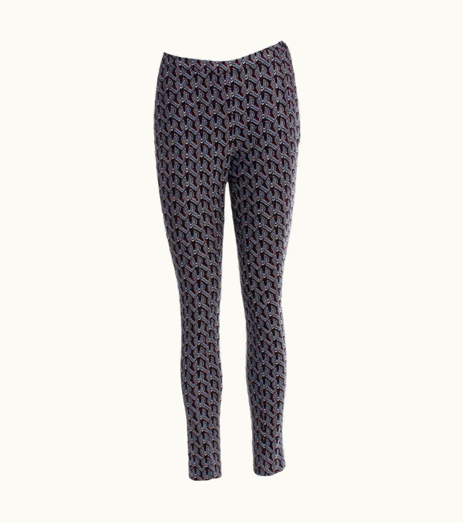 Missoni Missoni Metallic Crochet Knit Leggings Slim Fit Pants Trousers
