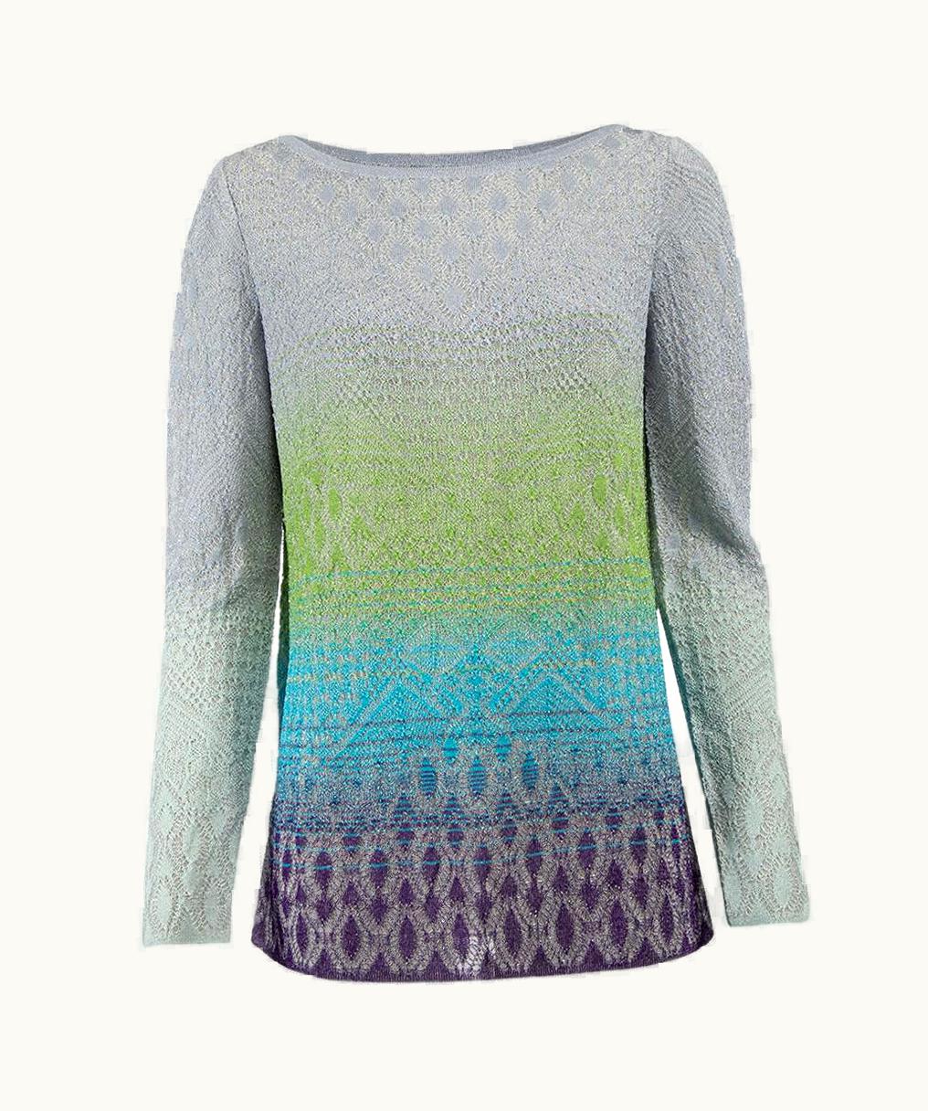 Missoni Missoni Women' Gradient Long Sleeve Top With Shimmer Details