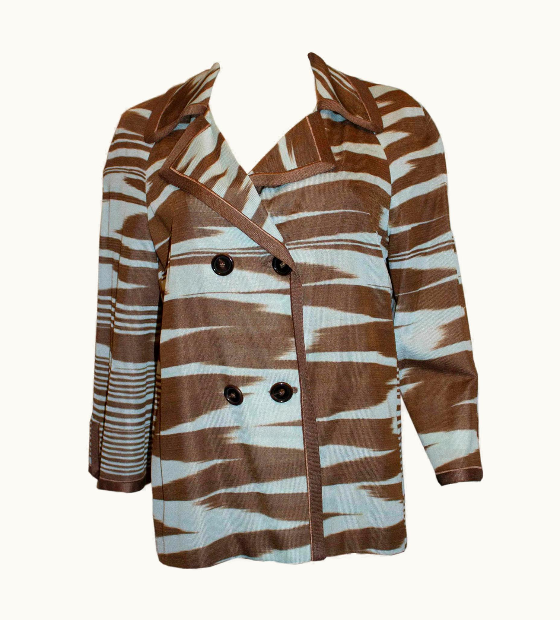 Missoni Missoni Brown Label, Sky Blue And Brown Jacket