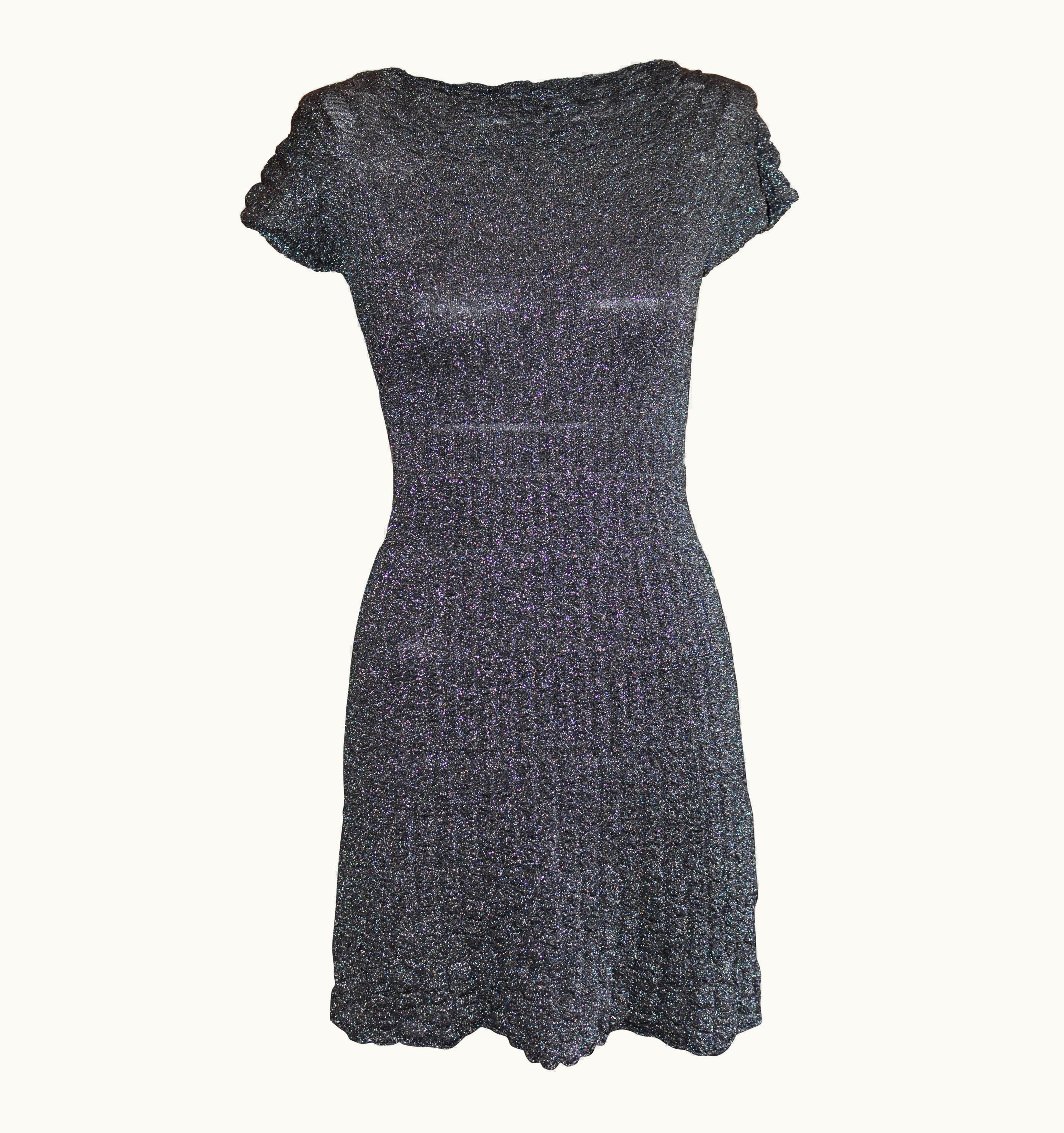 Missoni Missoni Silver Grey Metallic Dress 40 (itl)