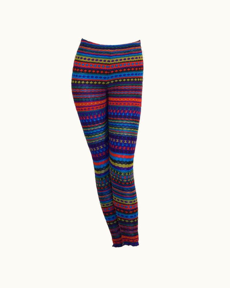 Missoni 1980' Missoni Multi Color Striped Knit Legging