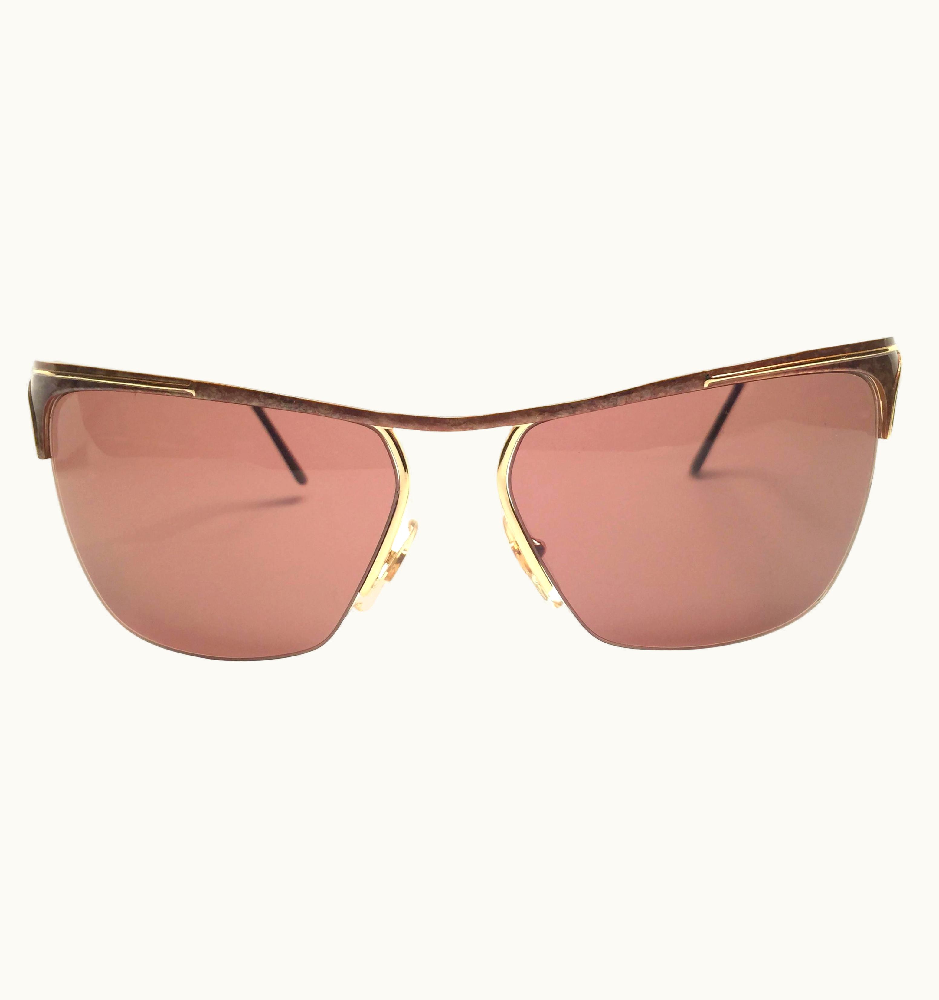 Missoni Vintage Missoni Gold & Amber Sunglasses 1990' Made In Italy