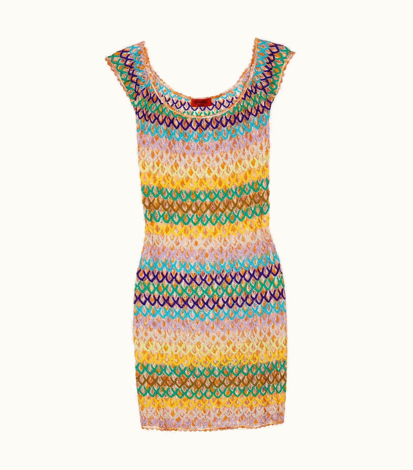 Missoni Colorful Missoni Crochet Knit Mini Dress