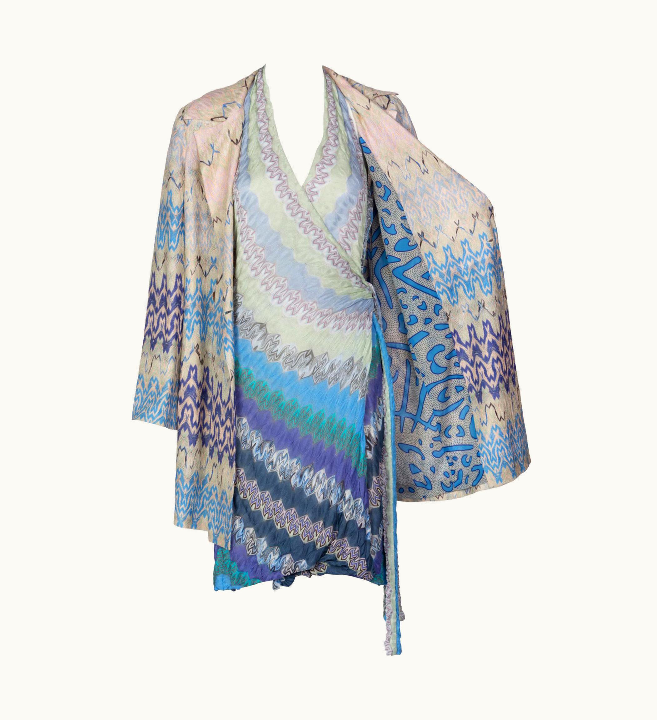 Missoni Missoni Sleeveless Halter Dress Belted Jacket Set 2012