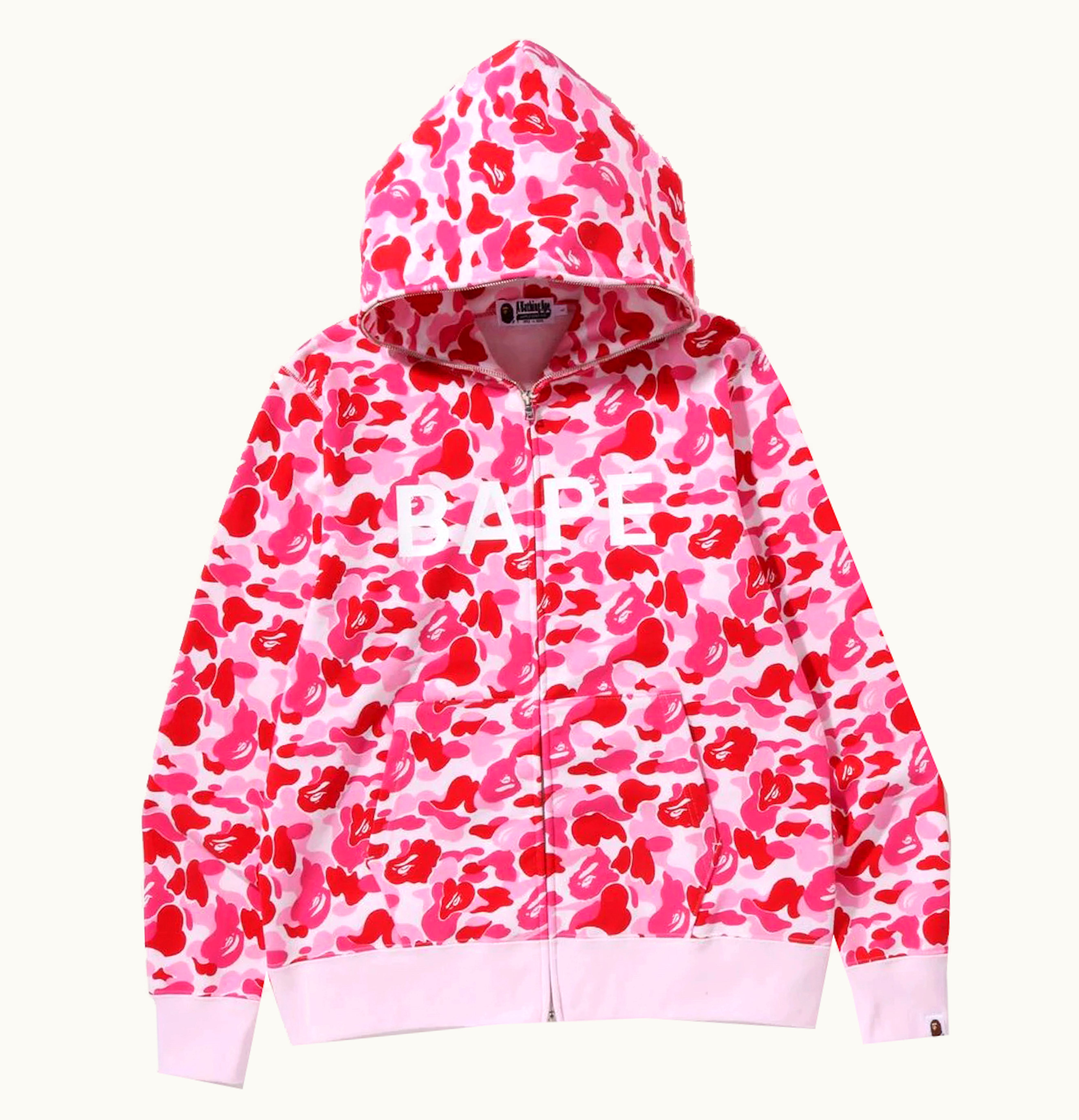 BAPE BAPE ABC Camo BAPE Full Zip Hoodie Pink