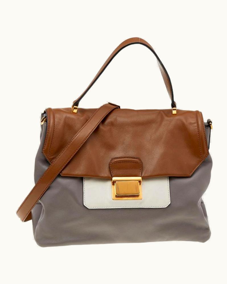 Miu Miu Miu Miu Multicolour VItello Leather Top Handle Bag