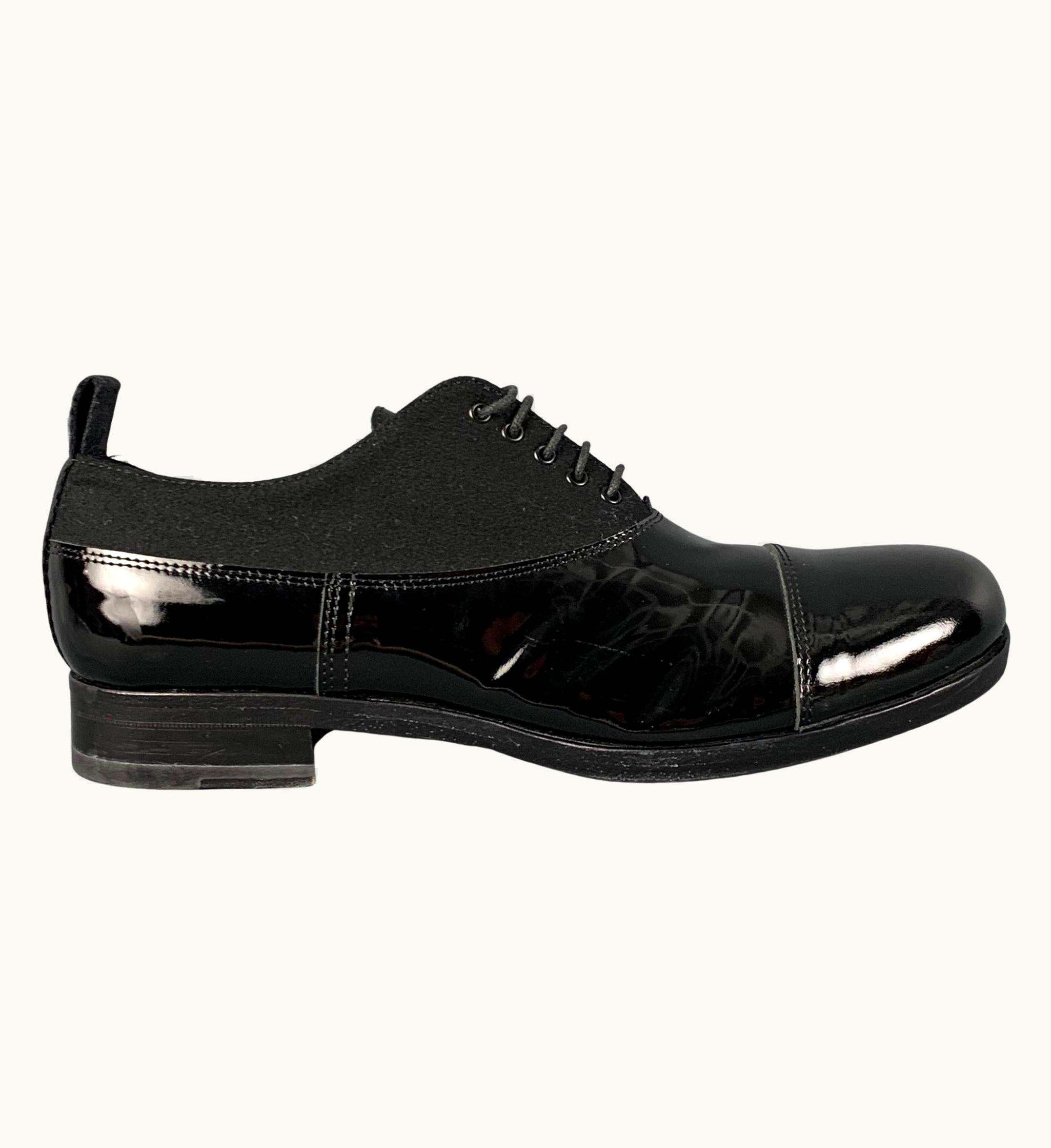 Miu Miu Miu Miu Black Mixed Materials Leather Shoes