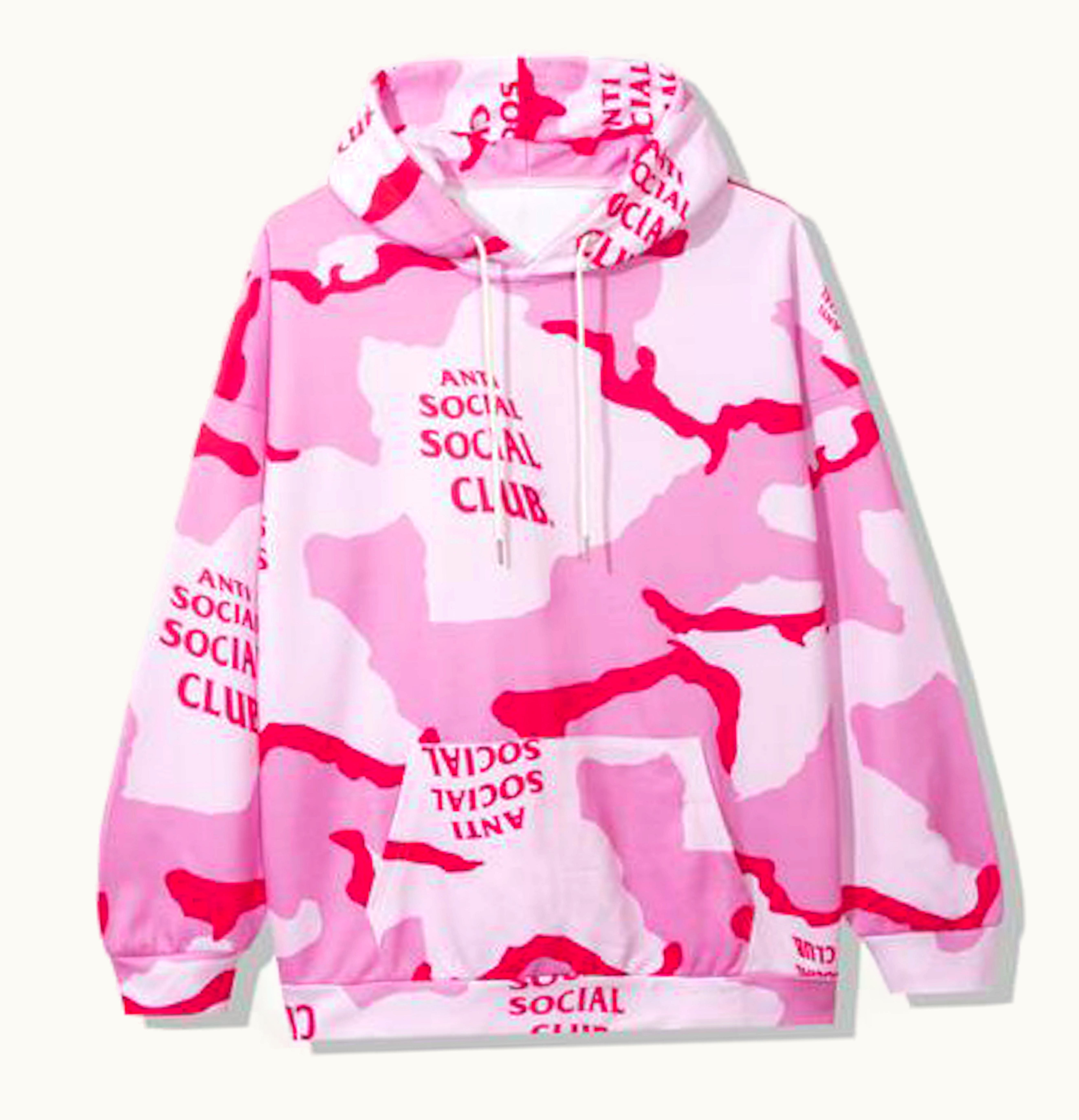 Anti Social Social Club Anti Social Social Club Cotton Candy Hoodie Pink Camo