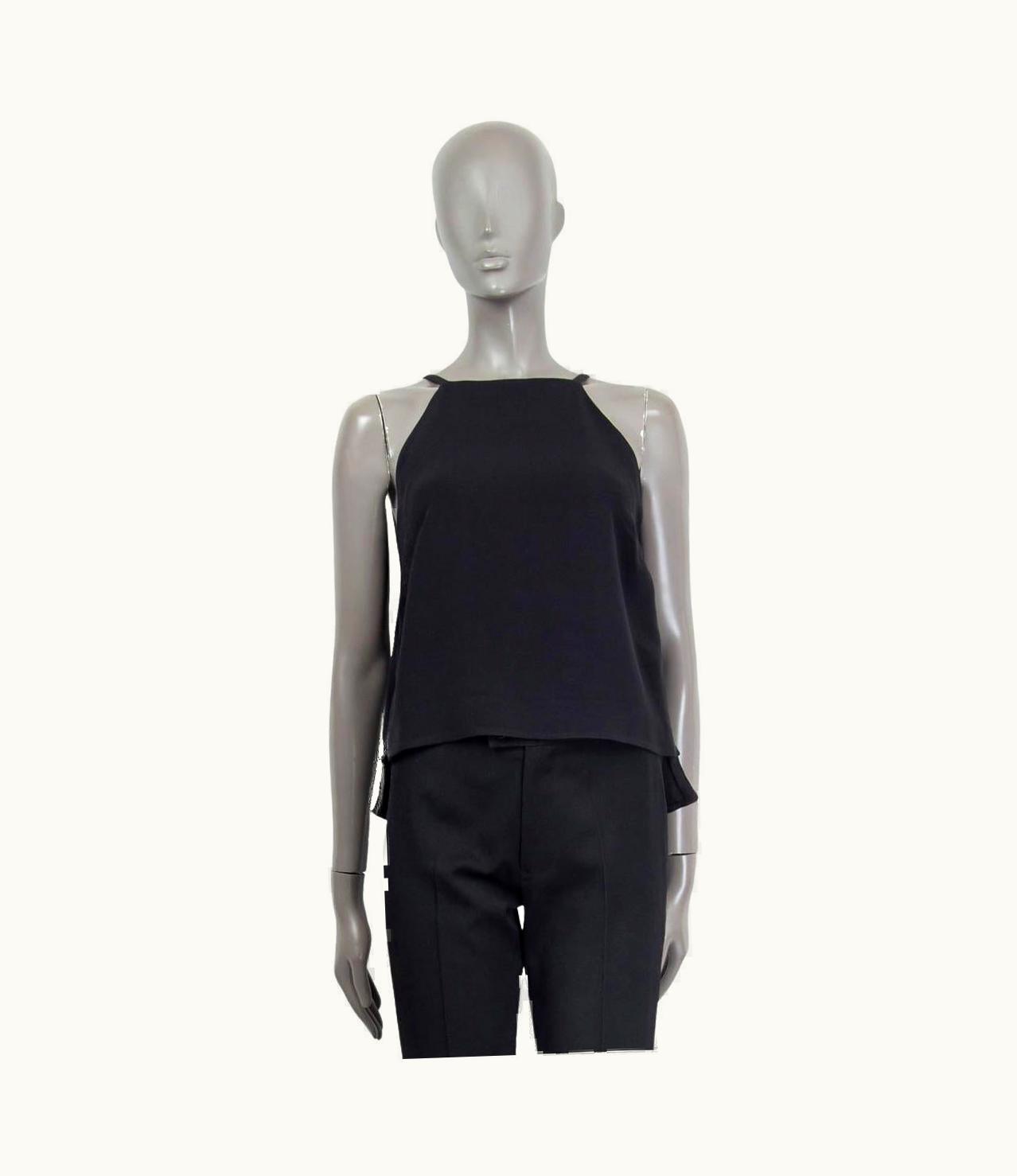 Miu Miu Miu Miu Black Acetate High Low Sleeveless Tank Top Shirt