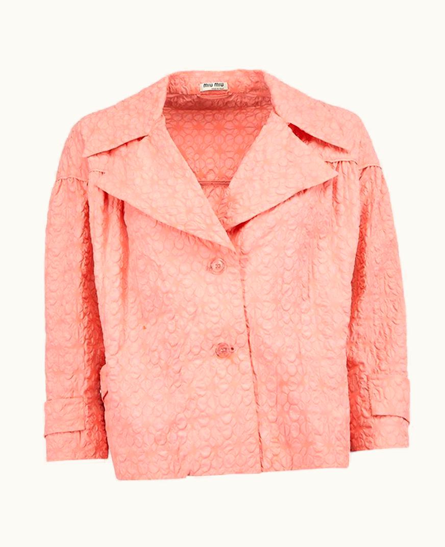 Miu Miu Miu Miu Women' 2007 Pink Bubble Textured Evening Jacket