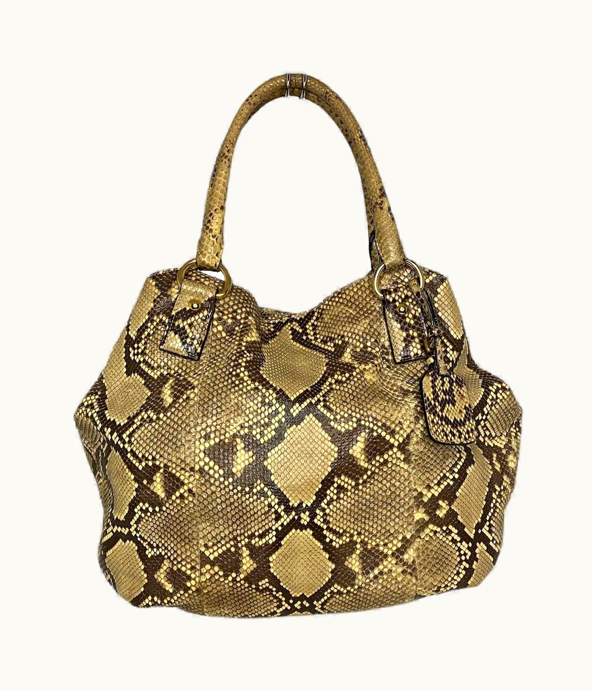 Prada Prada Pitone Lucido Python Satchel