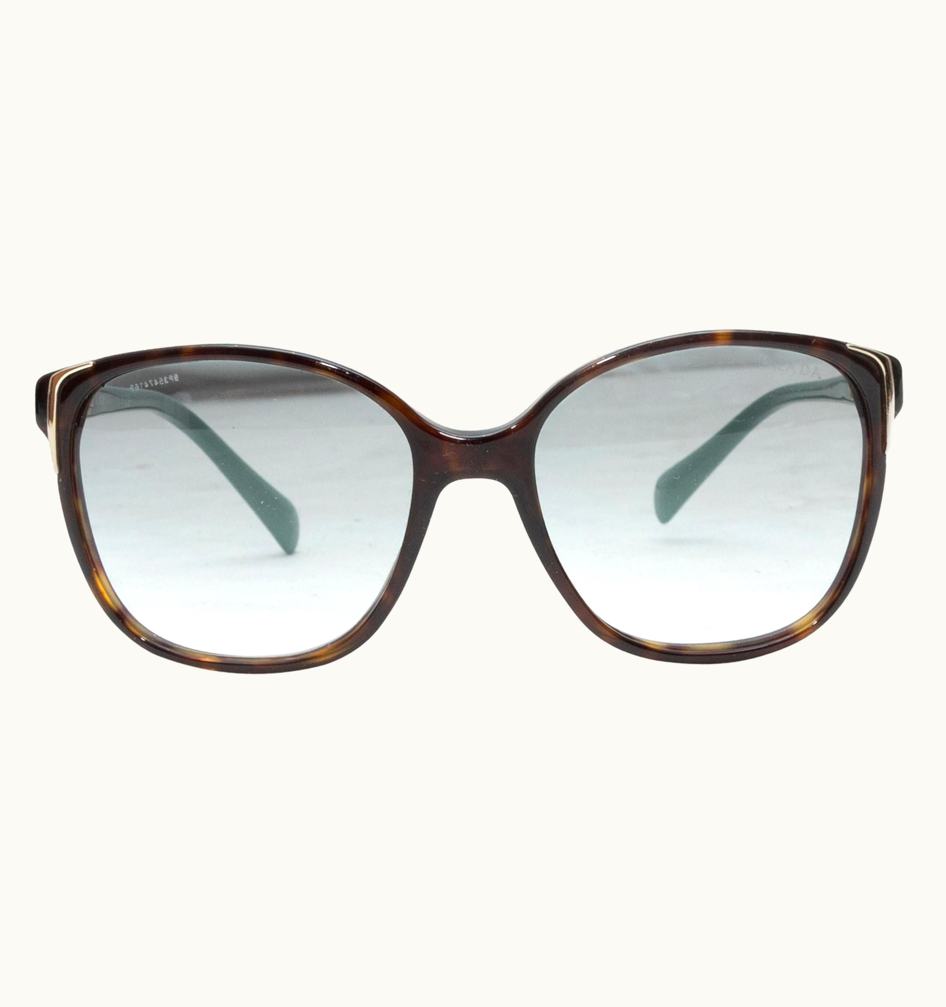 Prada Prada Tortoiseshell & Teal Acetate Sunglasses