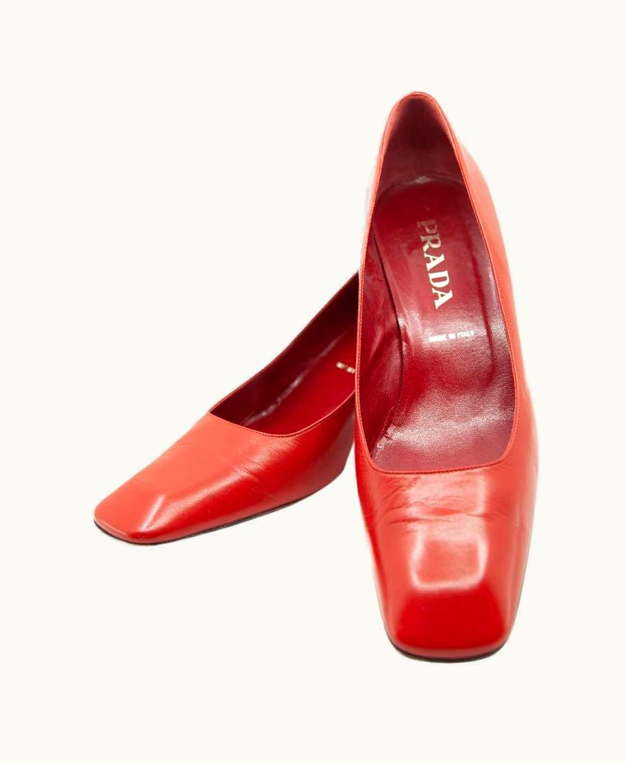 Prada Prada Very Vintage Red Block Heel