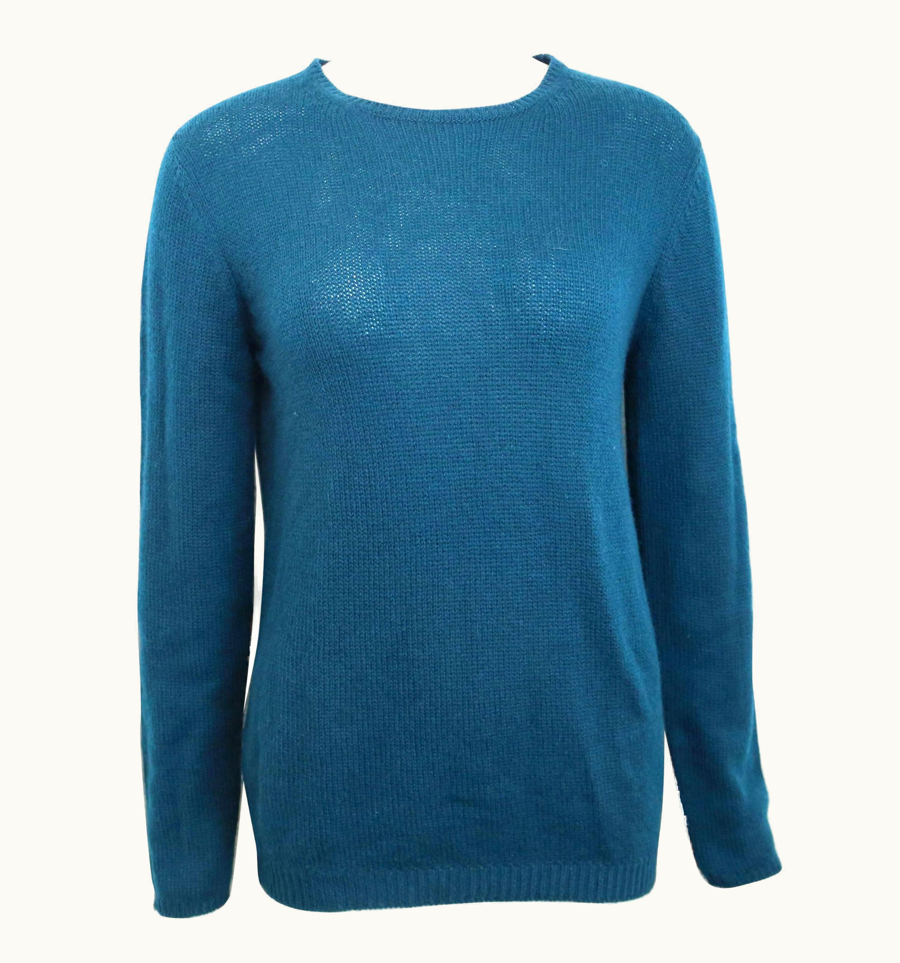 Prada Vintage 90s Prada Teal Cashmere Sweater