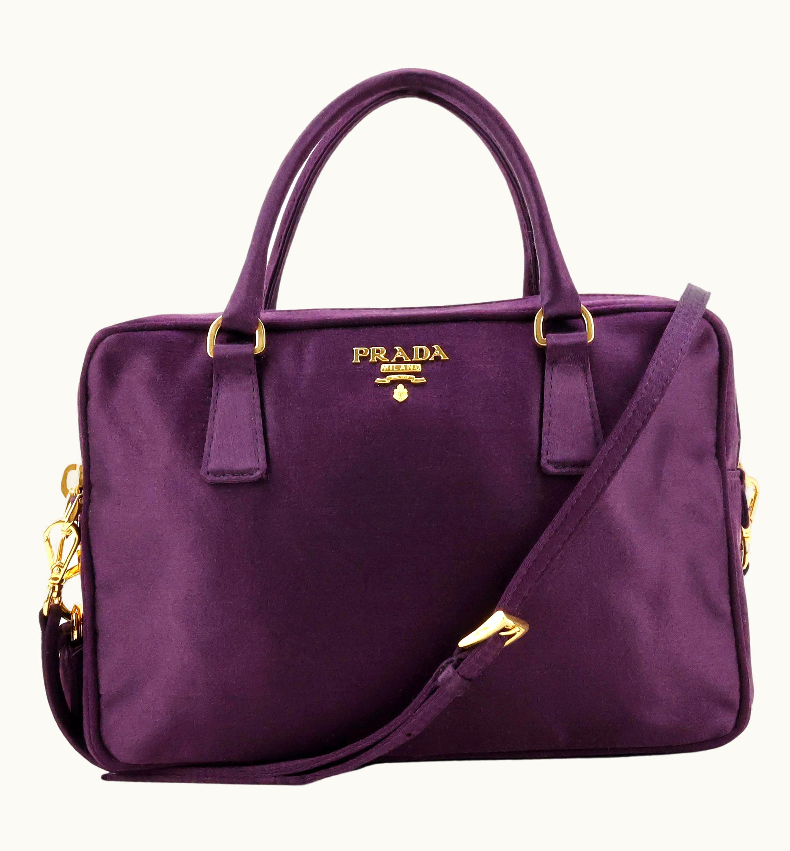 Prada Prada Mini Bag In Purple Silk
