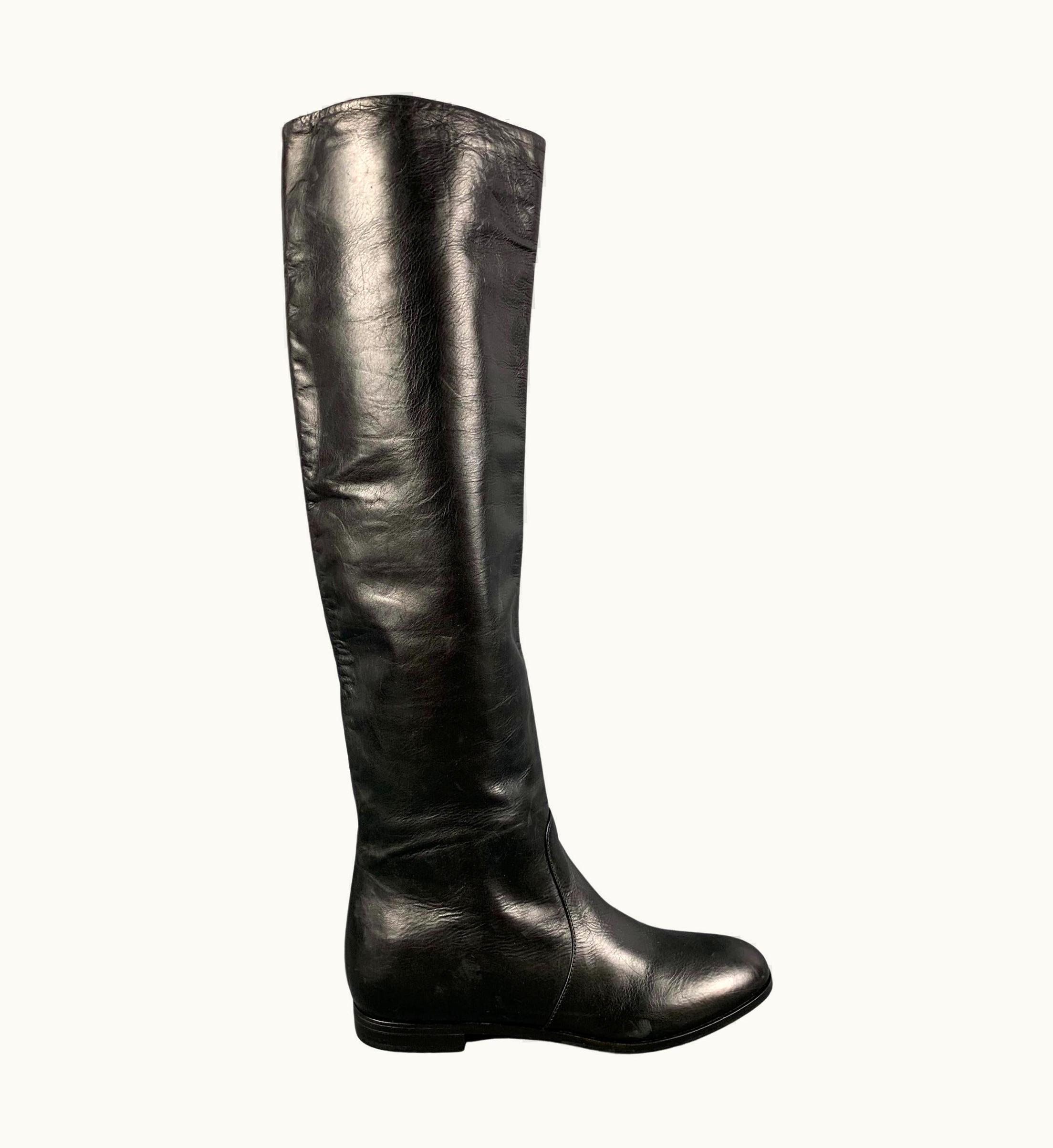 Prada Prada .5 Black Flat Boots