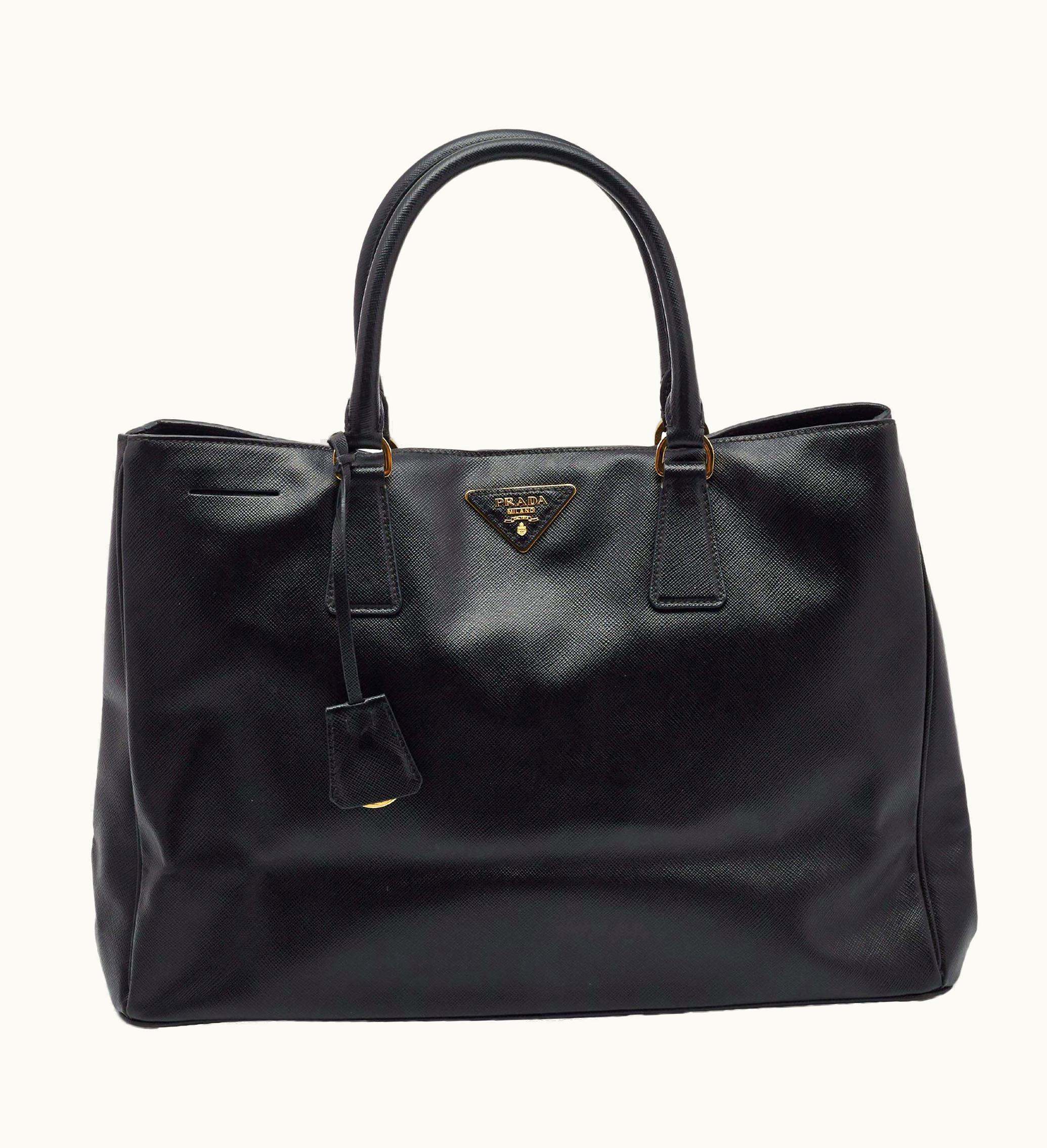 Prada Prada Black Saffiano Lux Leather Gardener' Tote