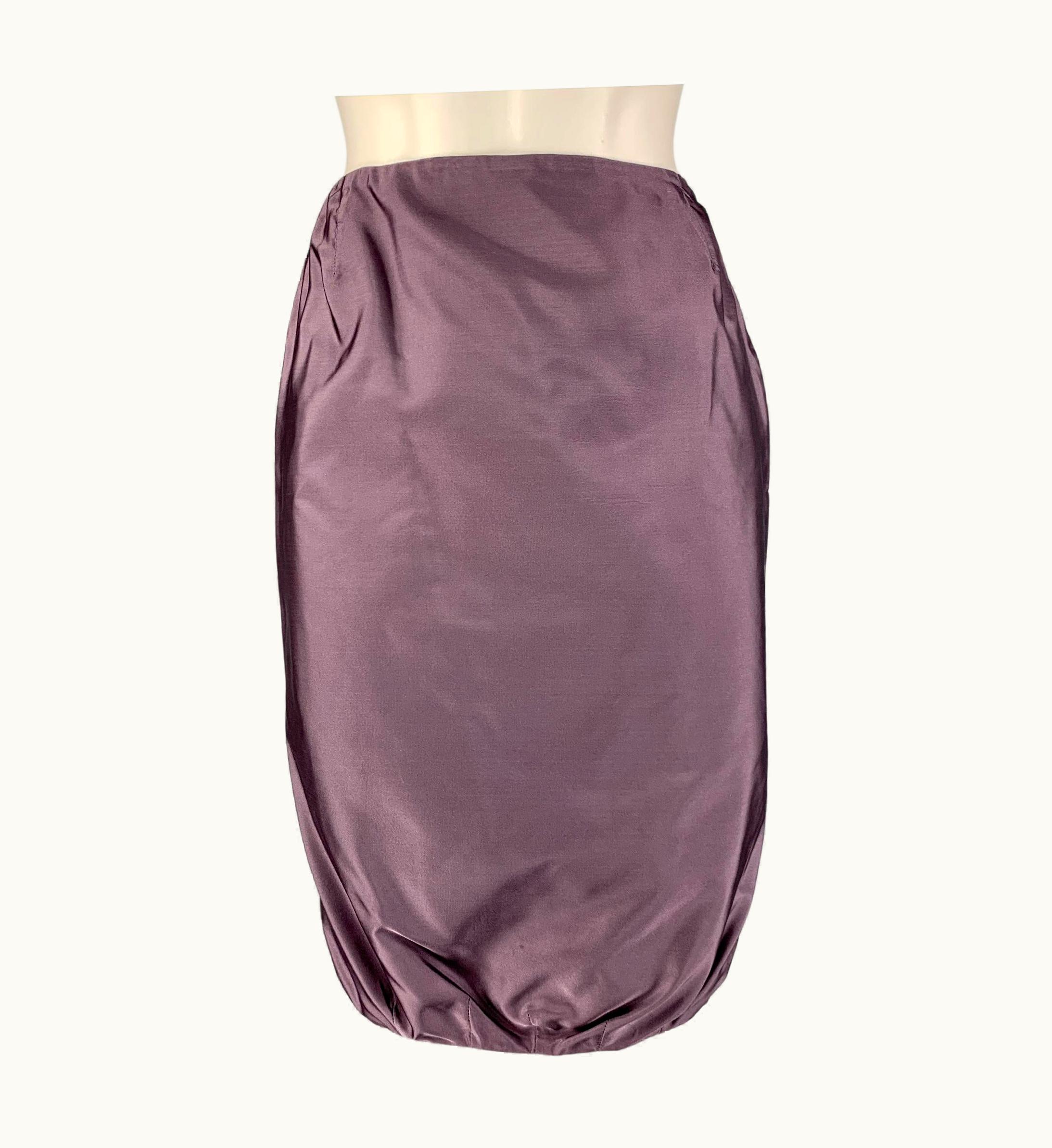 Prada Prada Lilac Silk Solid Skirt
