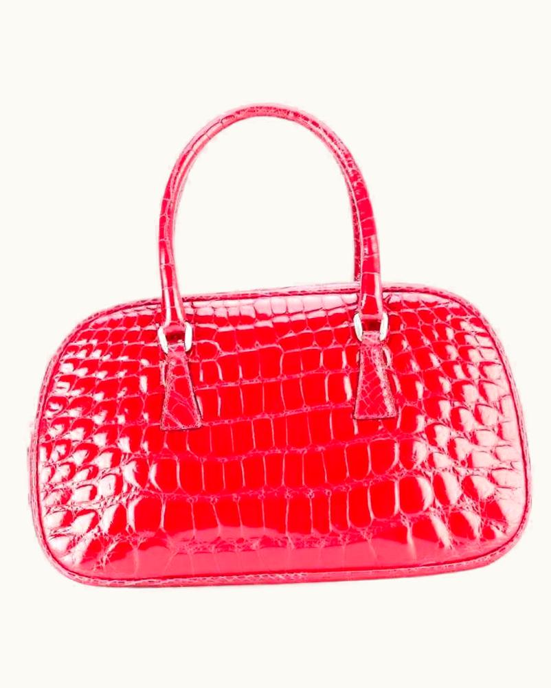 Prada 2000s Prada Vintage Red Crocodile Leather Bag