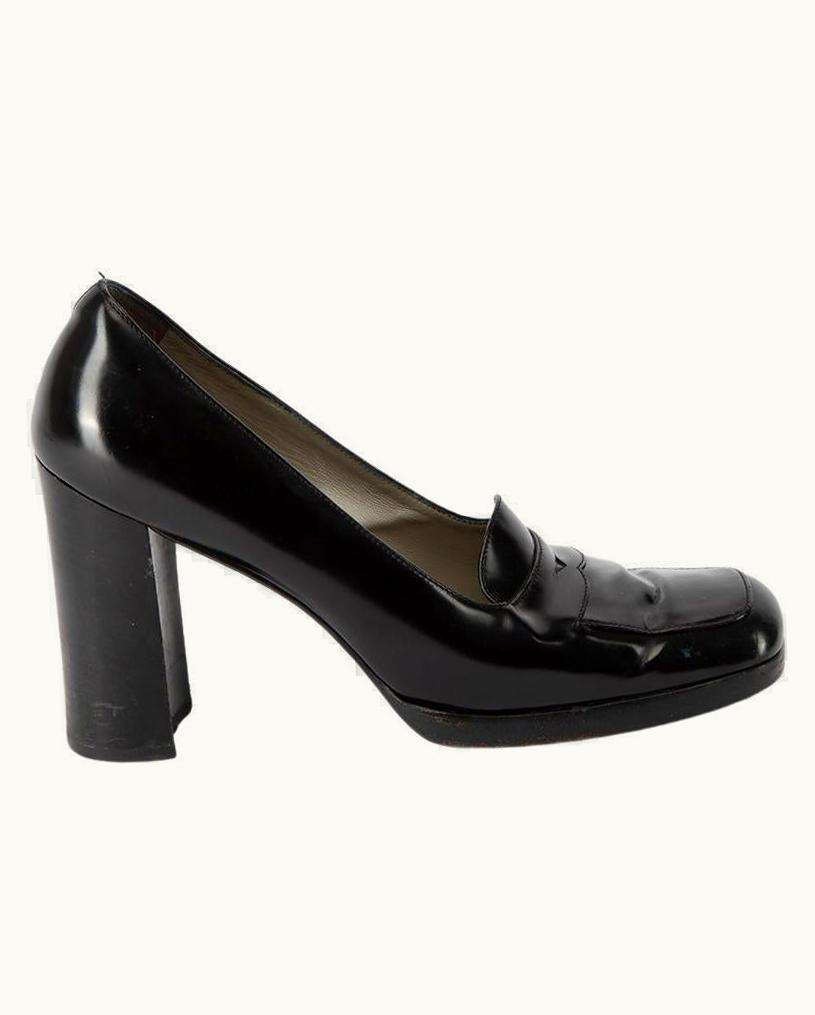 Prada Prada Women' Black High Heel Loafer Pumps UZ0616250