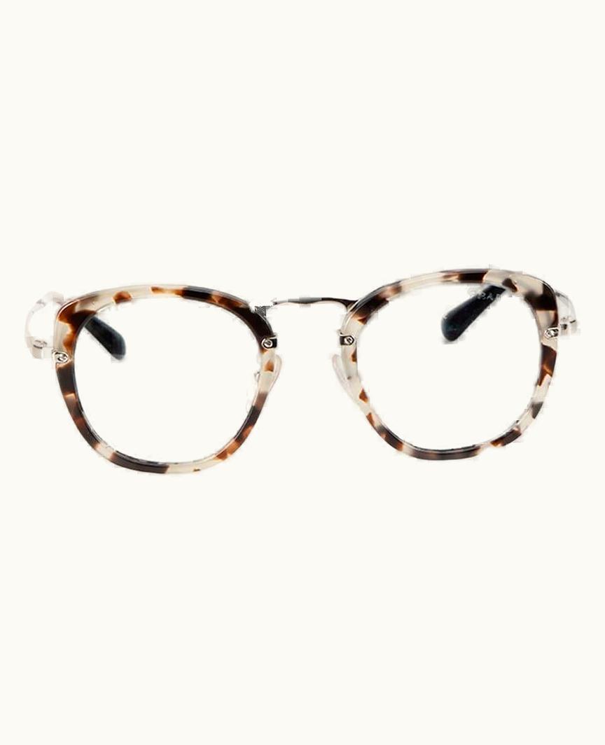 Prada Prada Women' Grey & Brown Tortoiseshell Round Sunglasses