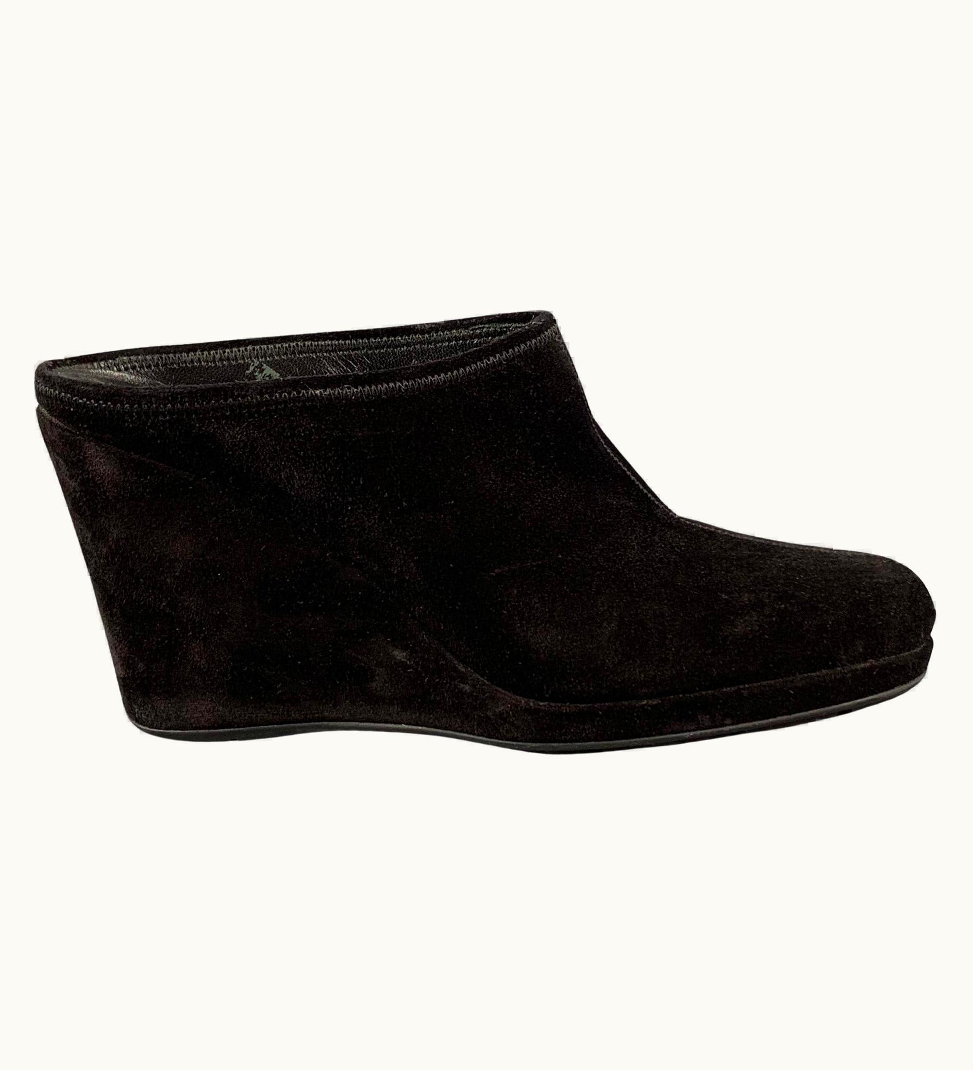 Prada Prada .5 Black Suede Slip On Boots